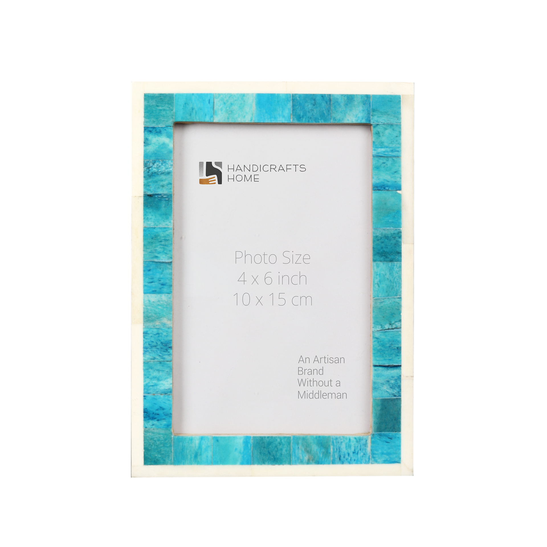 Picture Frame Mosaic Collection Bone Inlay Turquoise & White – 3 Sizes
