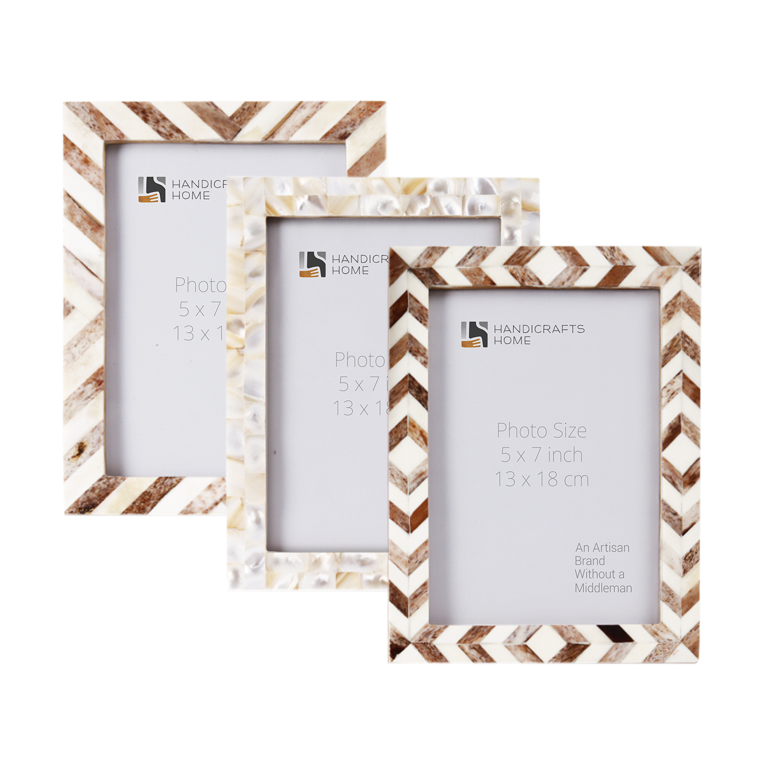 Picture Frame Combo Pack of 3 – Autumn Collection, 5" x 7"