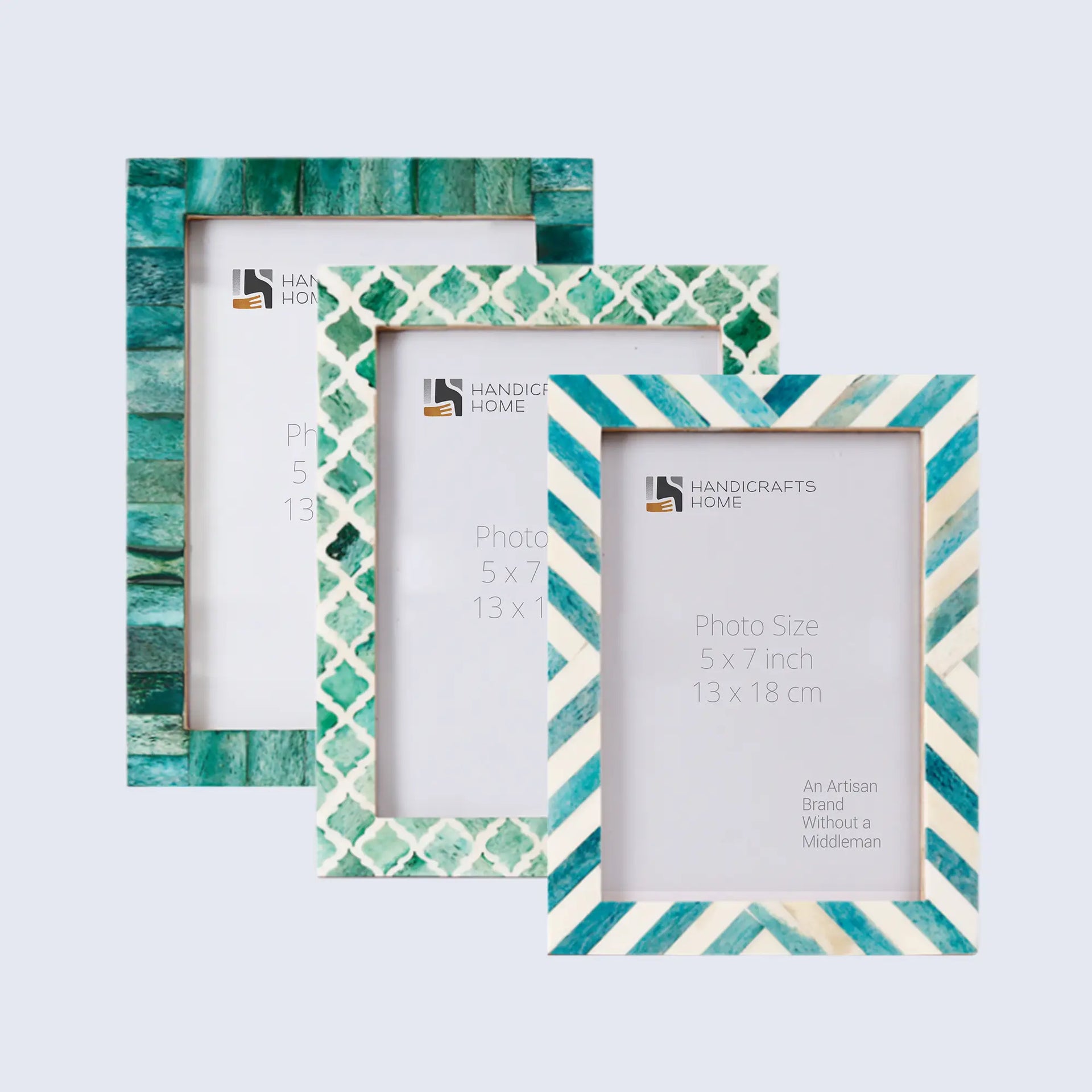 Picture Frame Combo Pack of 3 – Greenery Collection, 5" x 7"
