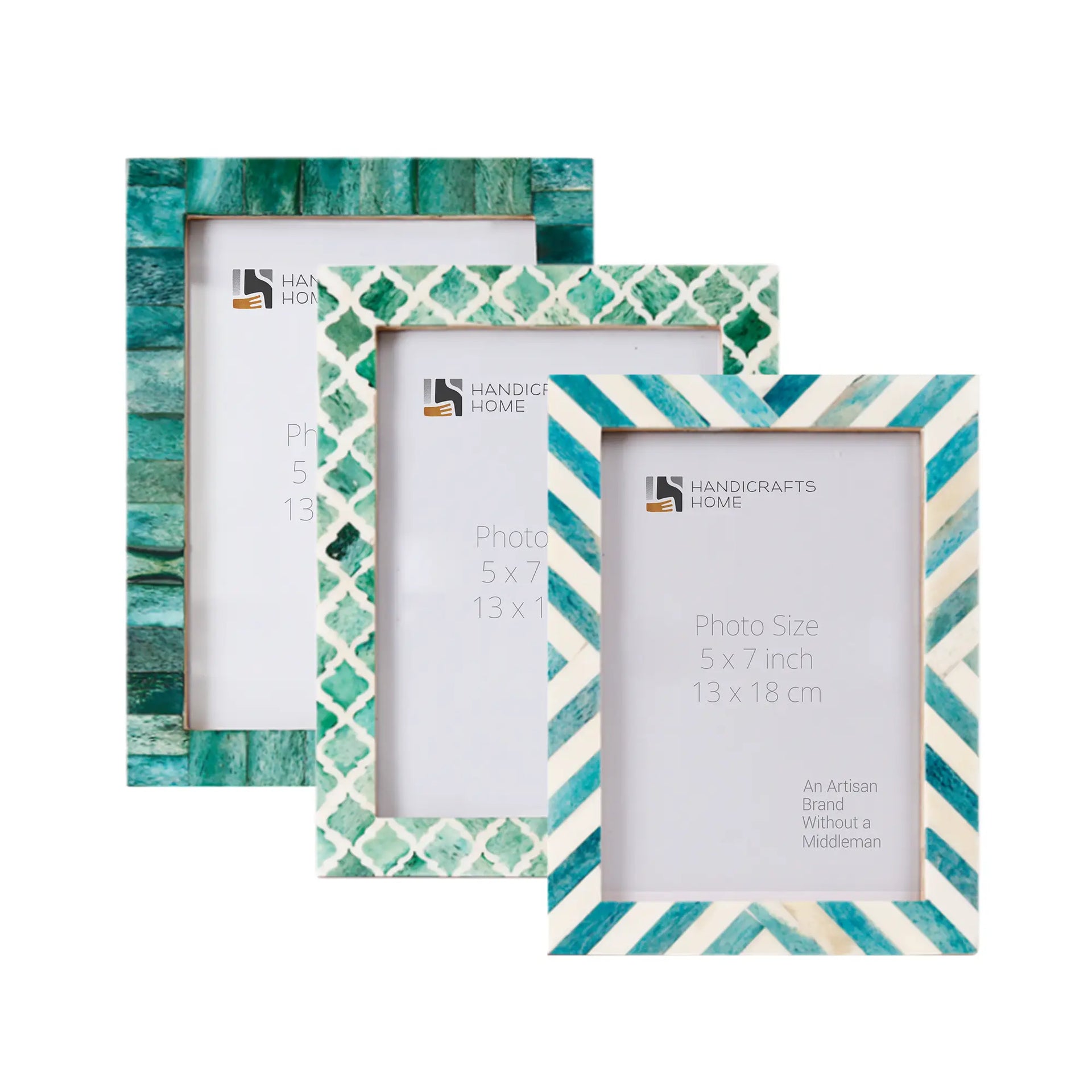 Picture Frame Combo Pack of 3 – Greenery Collection, 5" x 7"
