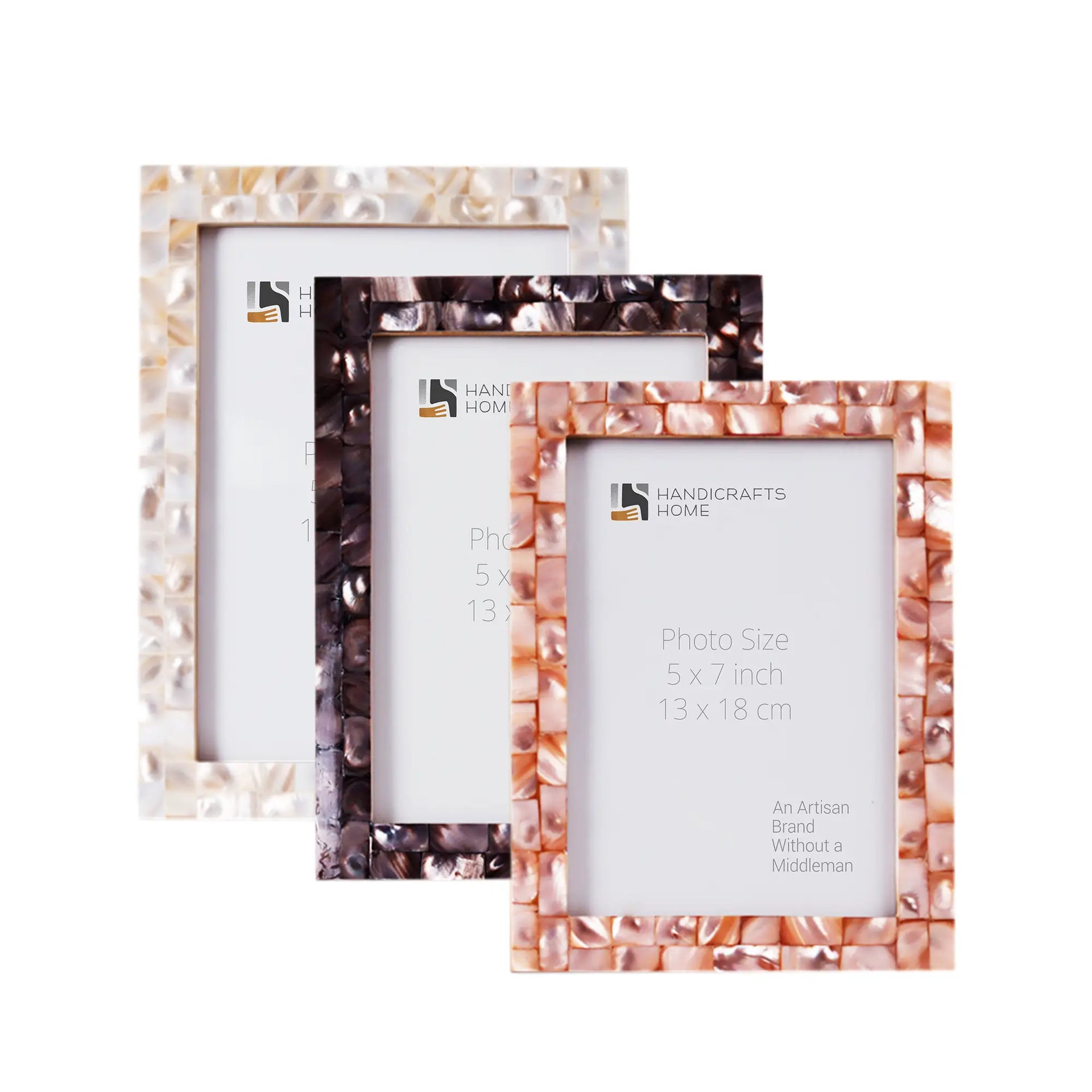 Picture Frame Combo Pack of 3 – Lazy Sunday Collection, 5" x 7"