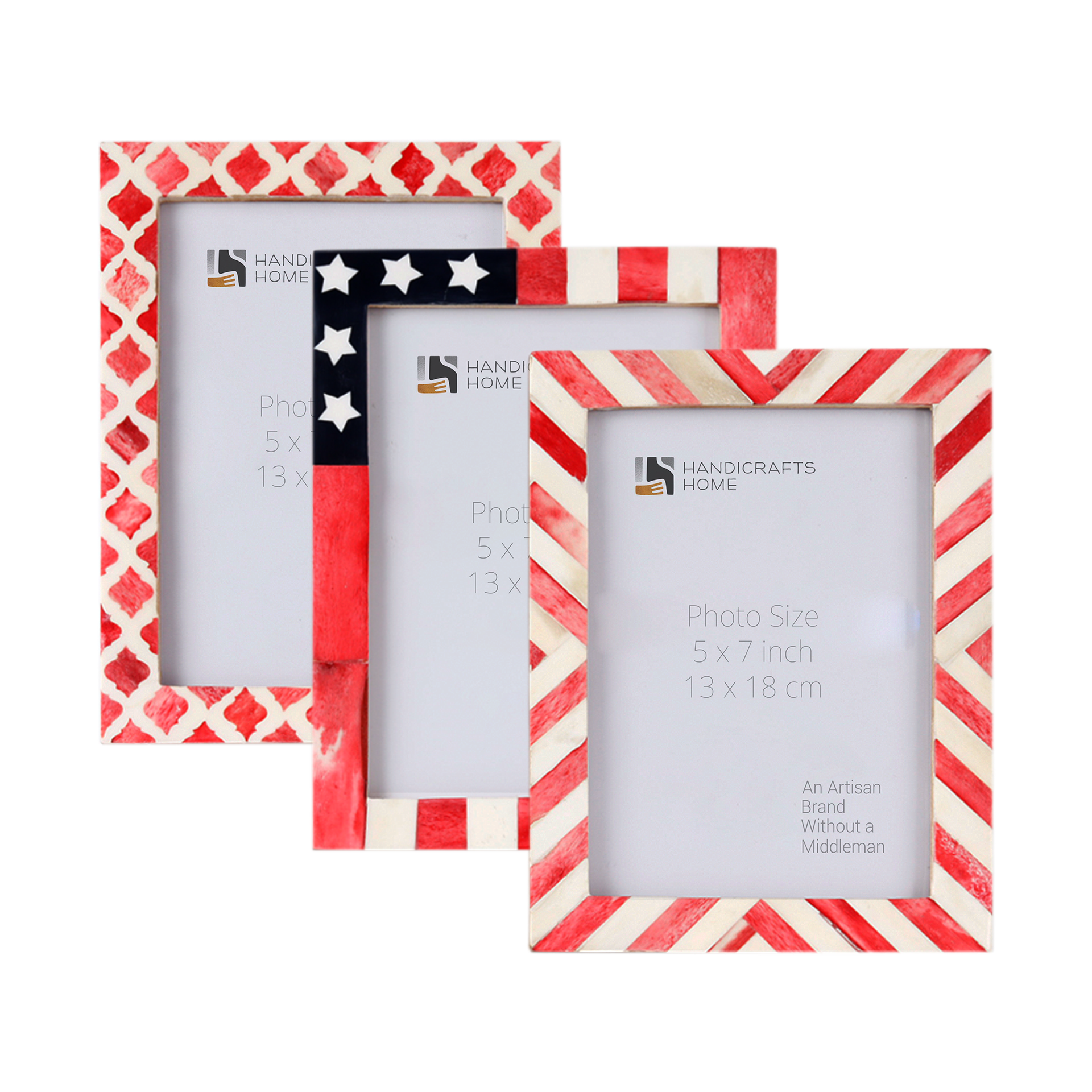 Picture Frame Combo Pack of 3 – The Glory Collection, 5" x 7"
