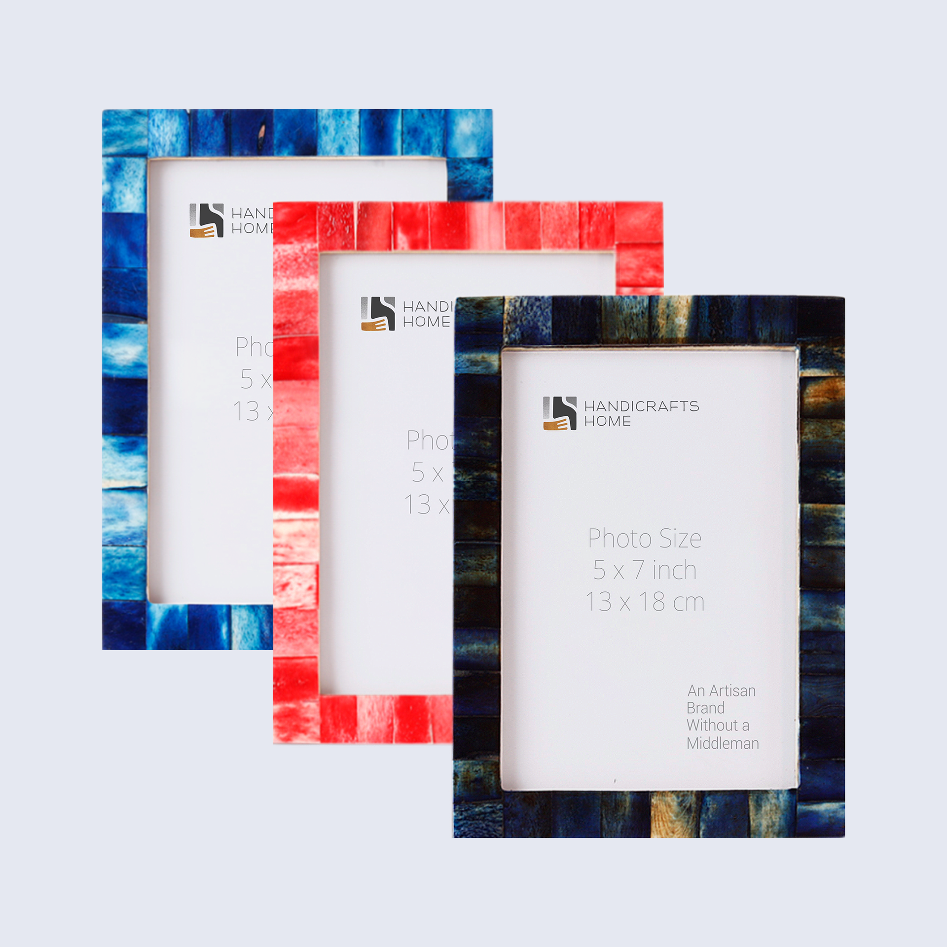 Picture Frame Combo Pack of 3 – Twilight Collection, 5" x 7"