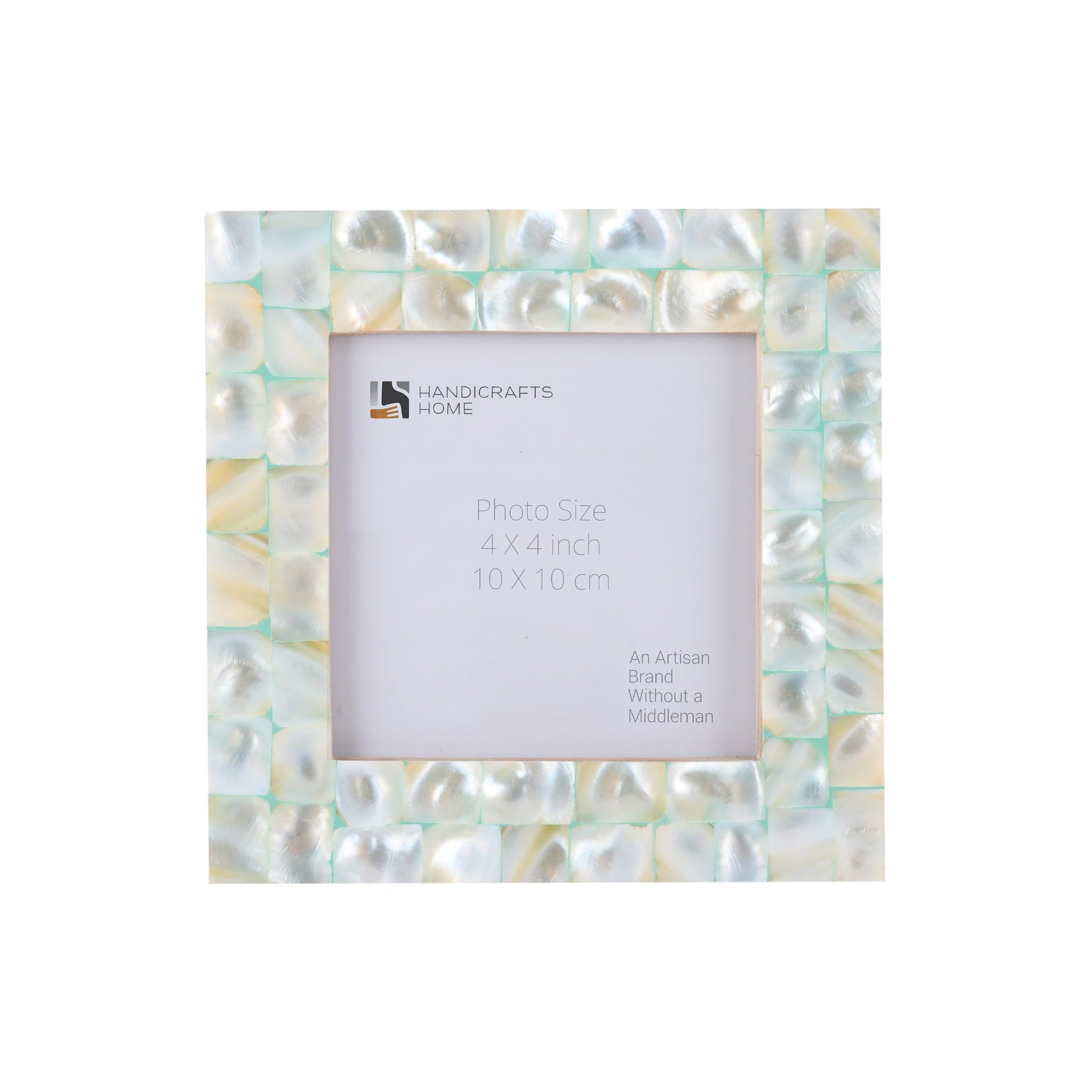 Baby Picture Frame Mother of Pearl Collection Mother of Pearl Green 4x4"