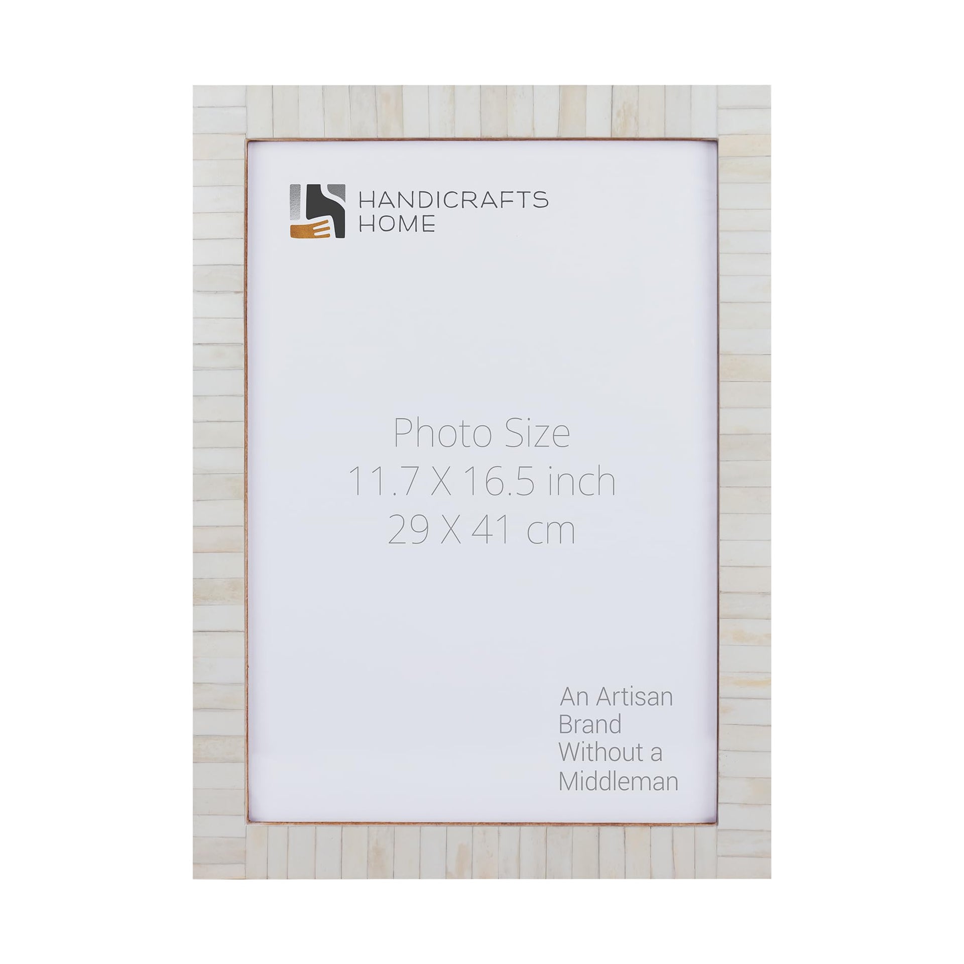 Poster Frame Classic White, Bone Inlay, 21 Sizes