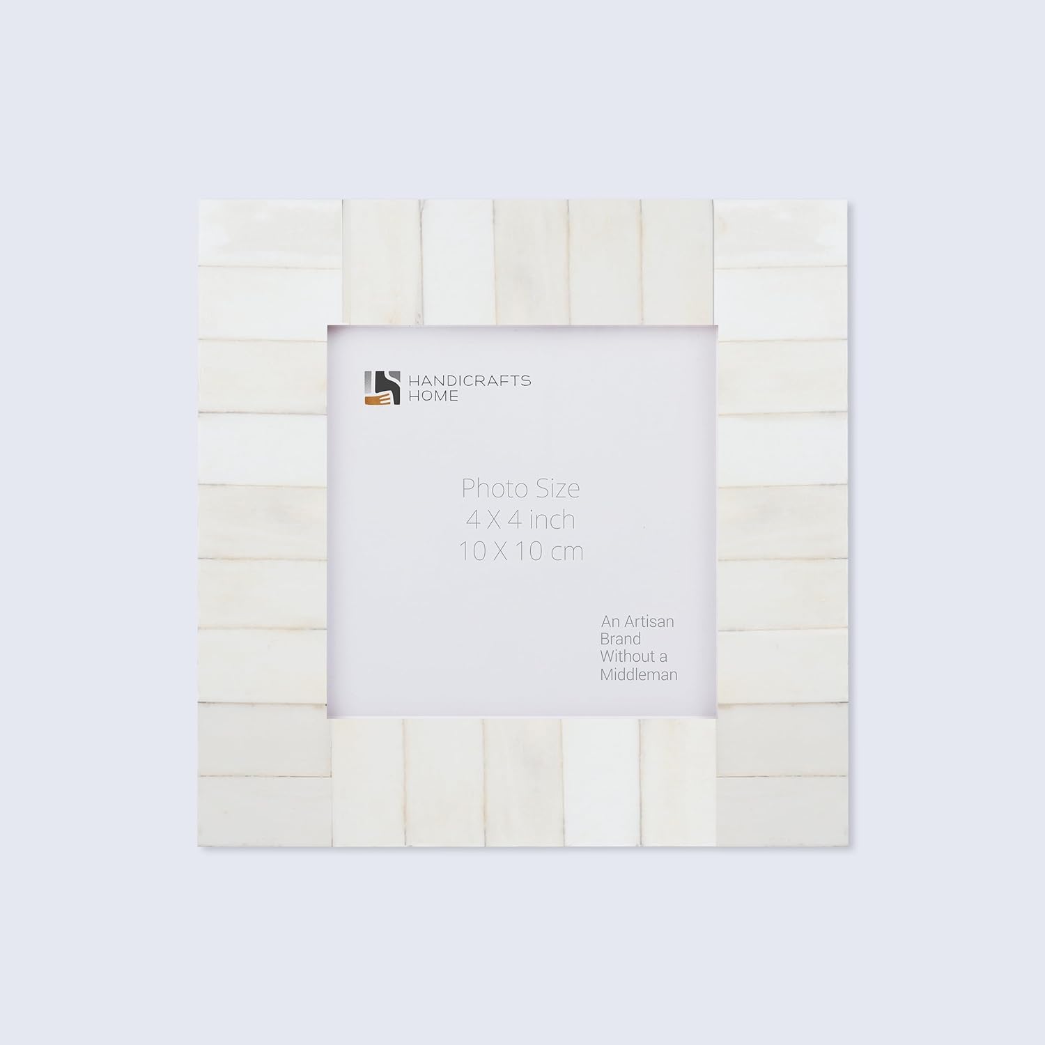 Baby Picture Frame Classic Collection Bone Inlay White 4x4