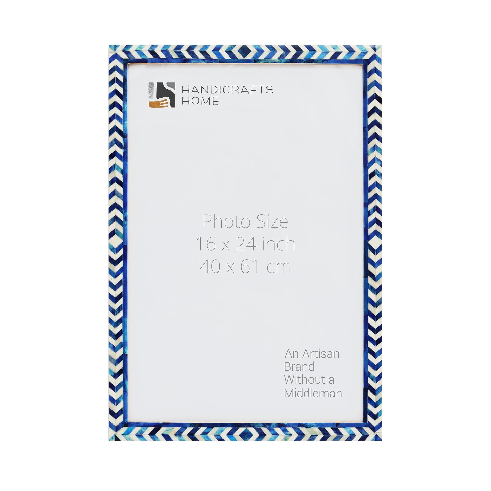 Poster Frames Taj Pattern Collection Bone, Resin Inlay, Blue, 4 Sizes