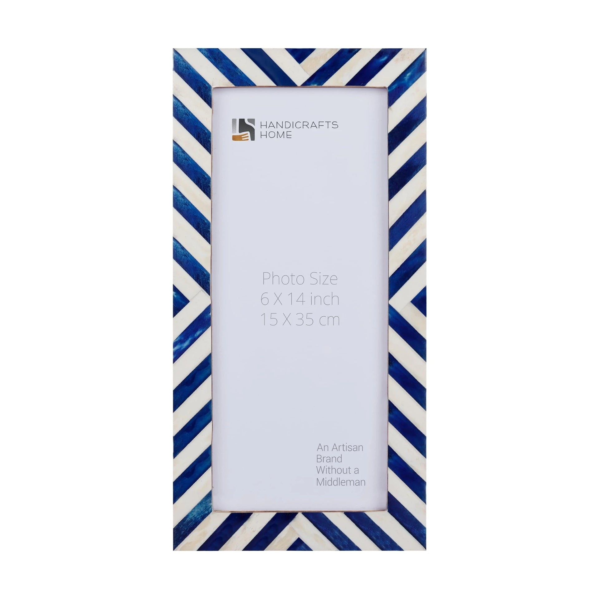 Poster Frame Chevron Collection Bone Inlay, Blue, 2 Sizes