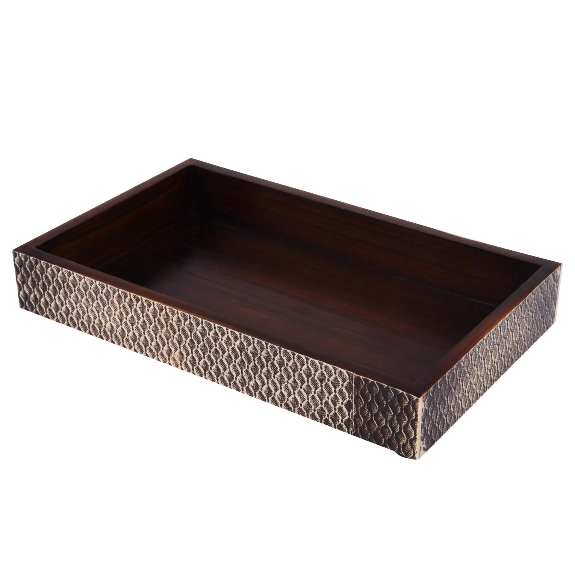 bathroom tray parlour adder brown 10x6 inch