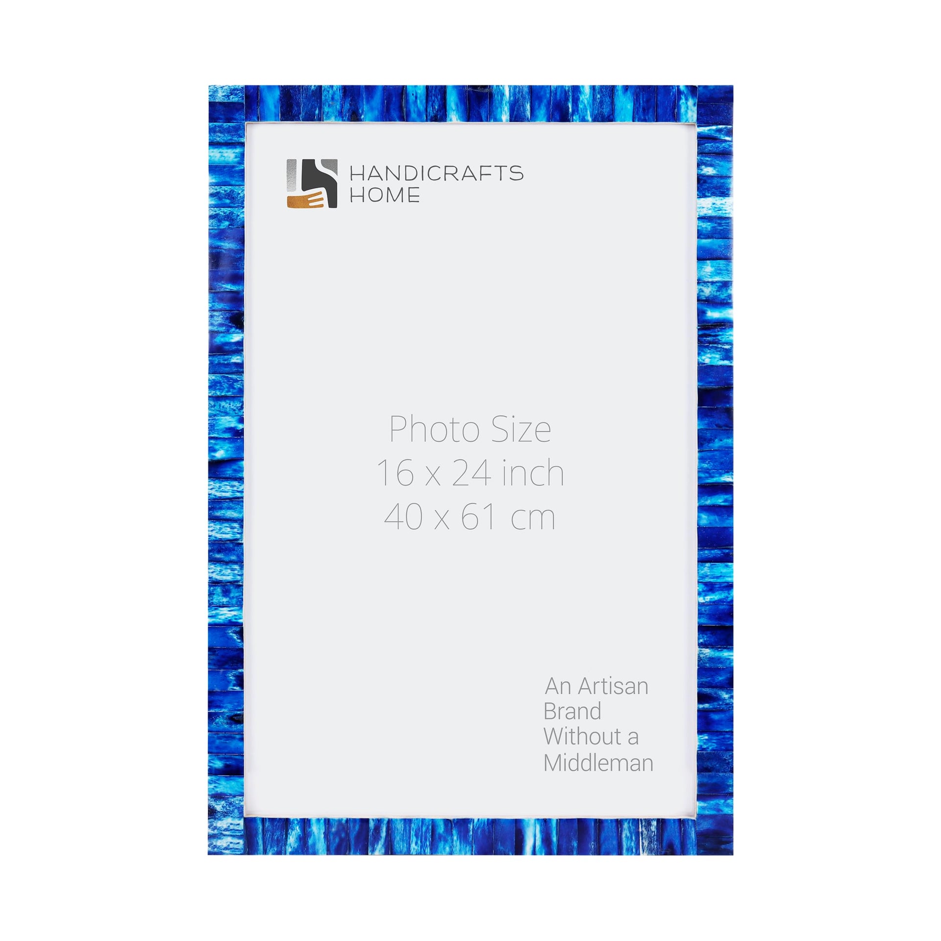Poster Frame Classic Blue Bone Inlay, 20 Sizes