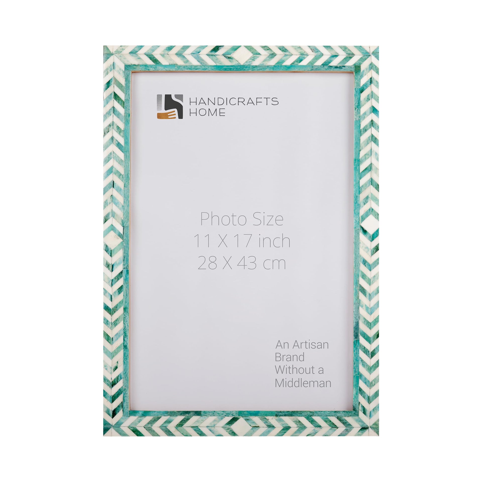 Poster Frames Taj Pattern Bone Inlay Collection, Green, 23 Sizes