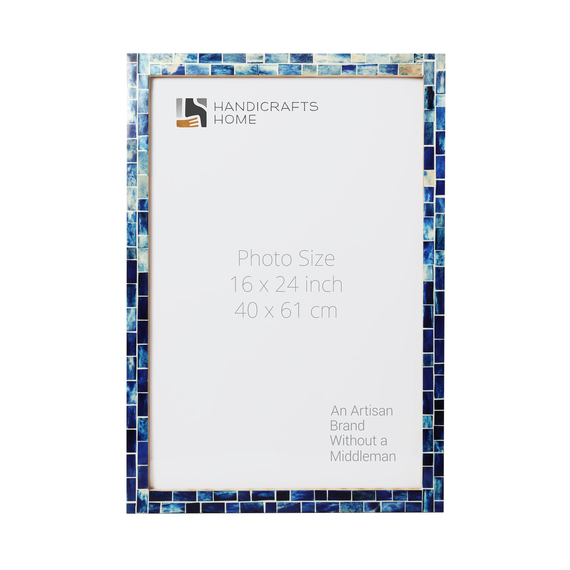 Poster Frames Indigo Pattern Collection Bone, Resin Inlay, 23 Sizes