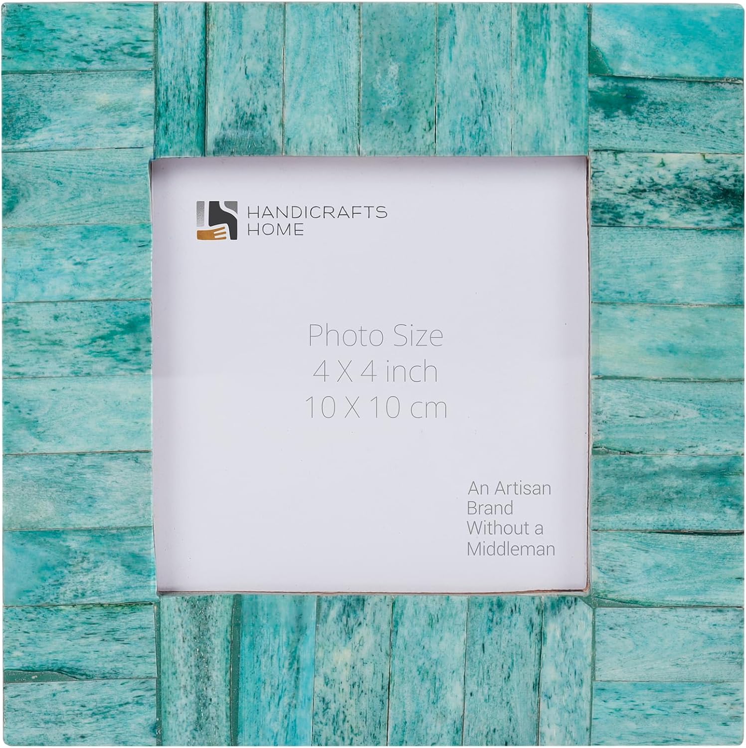 Baby Picture Frame Classic Collection Bone Inlay Green 4x4