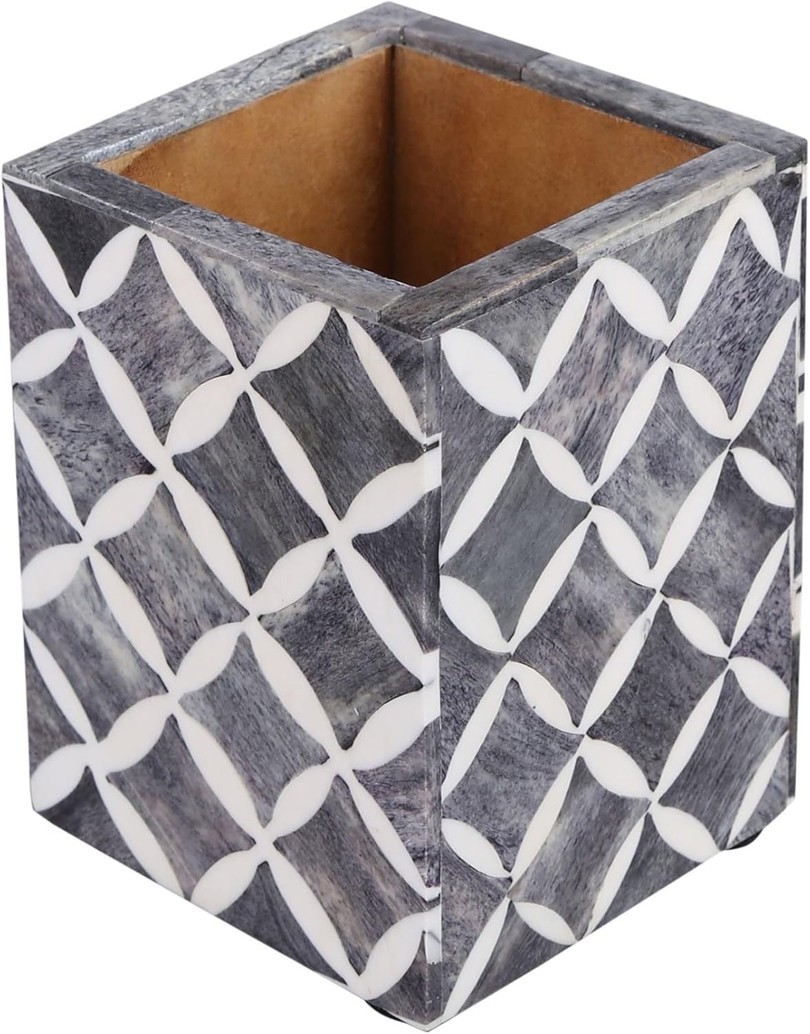 Pen holder star pattern available in grey 3x4 Inch
