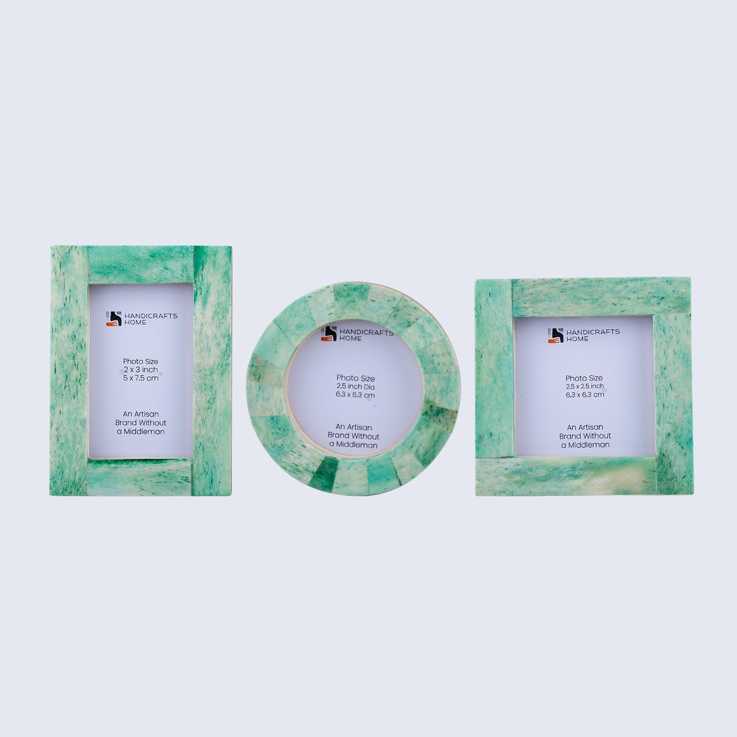Baby Photo Frame Set of 3 Mini Bone Inlay Nursery Gift