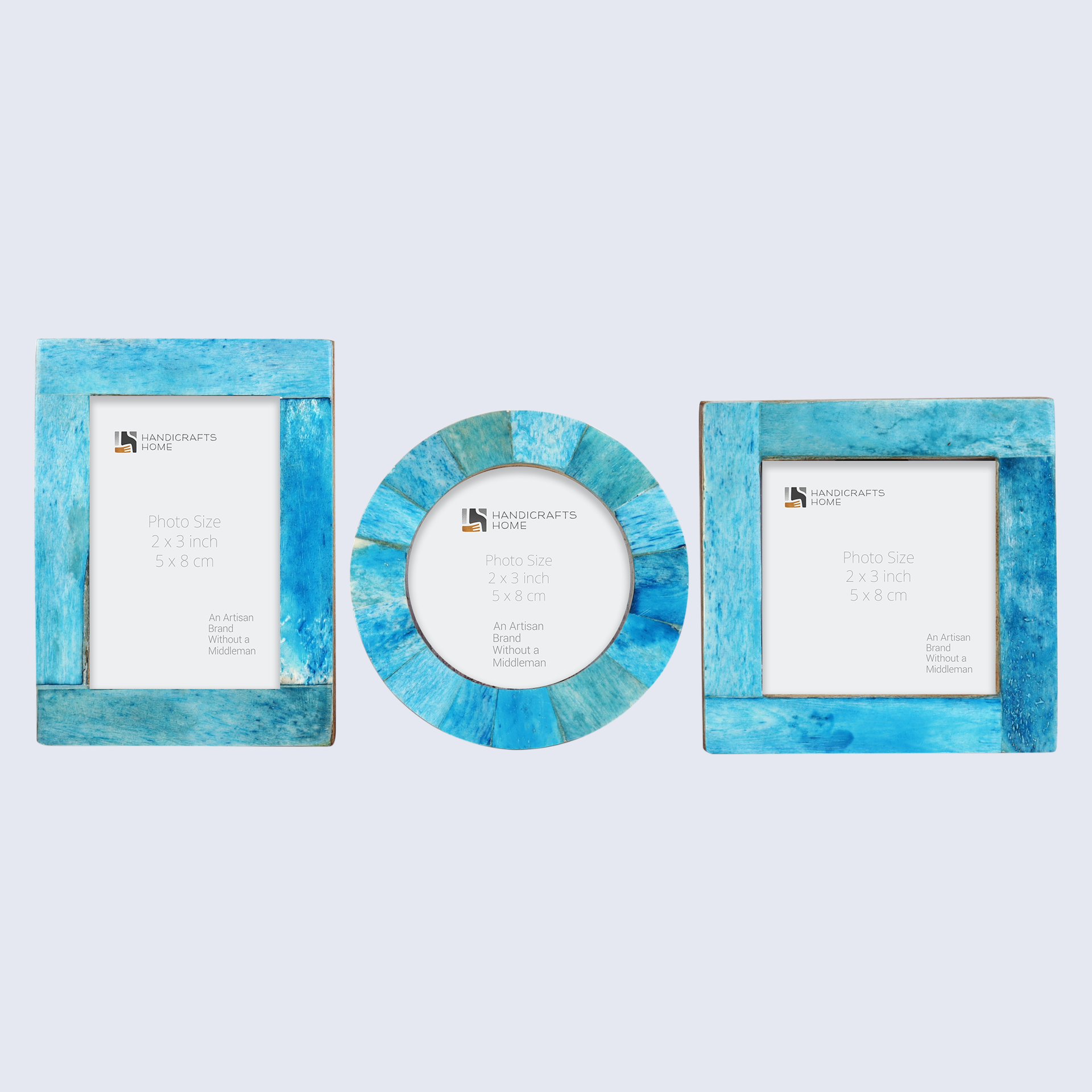Baby Photo Frame Set of 3 Mini Bone Inlay Nursery Gift