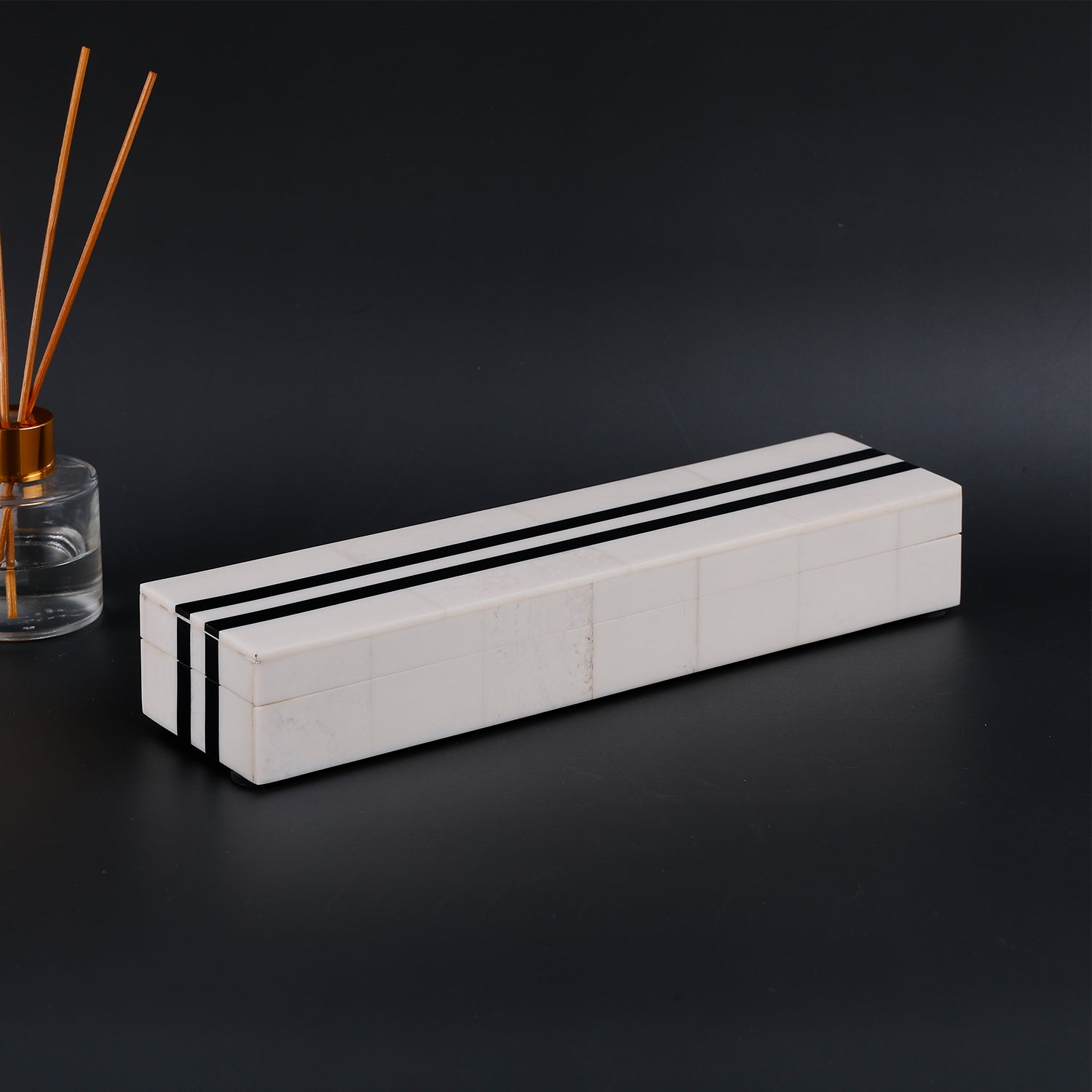 Black White Resin Inlay Decorative Storage Box – Mono Sprint Collection (7 Sizes)