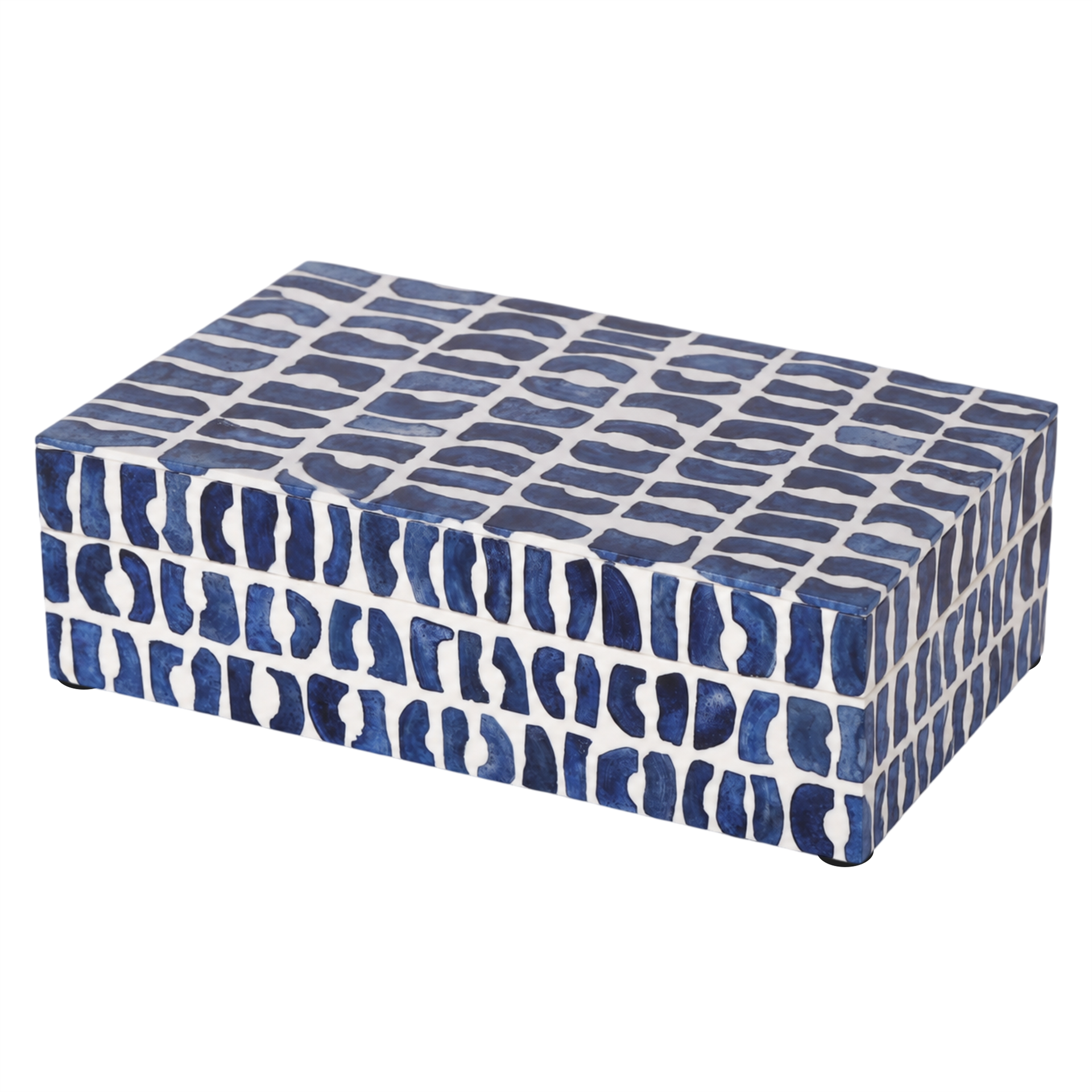 Mosaic Azul Bone & Resin Inlay Decorative Box – 4 Sizes