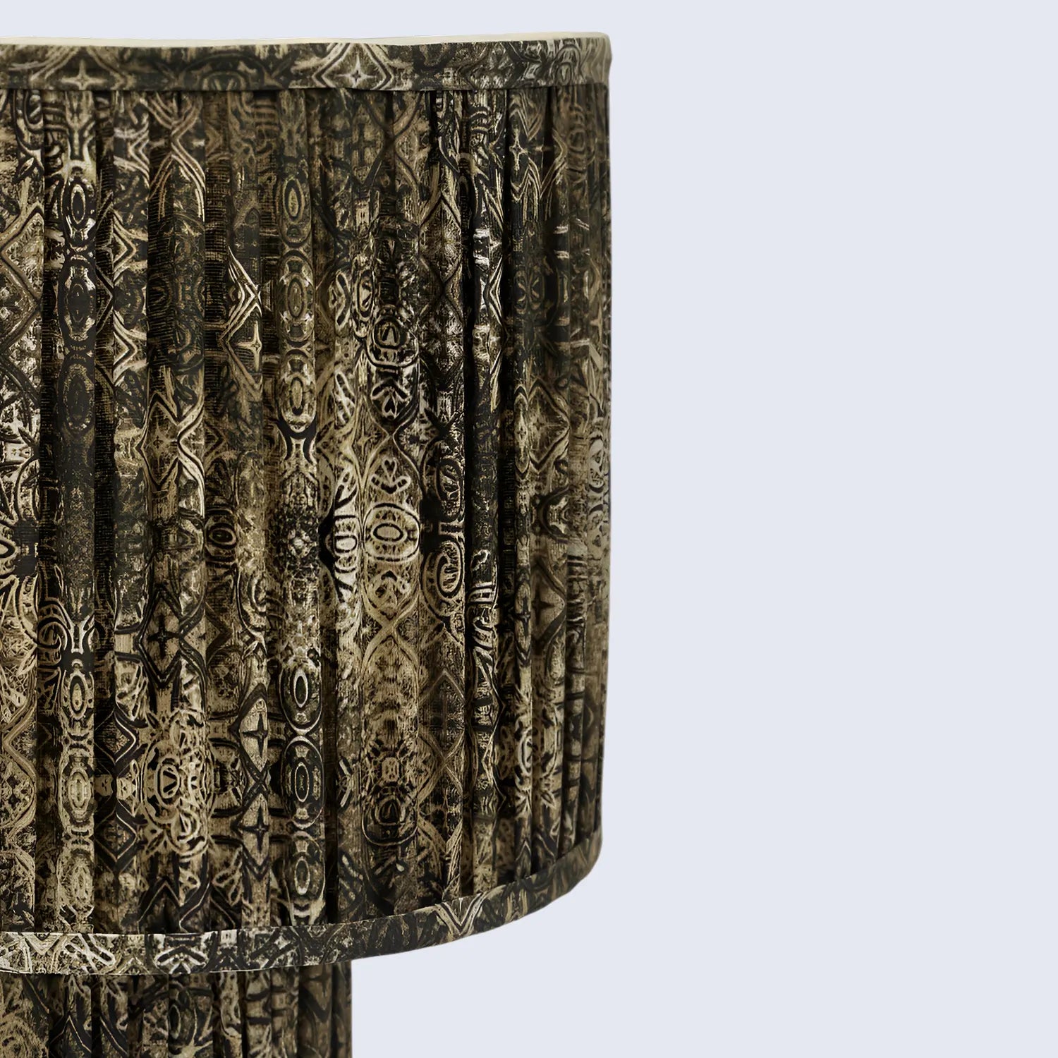 Brown Pleated Fabric Table Lamp in 15" - Cotton Lampshades