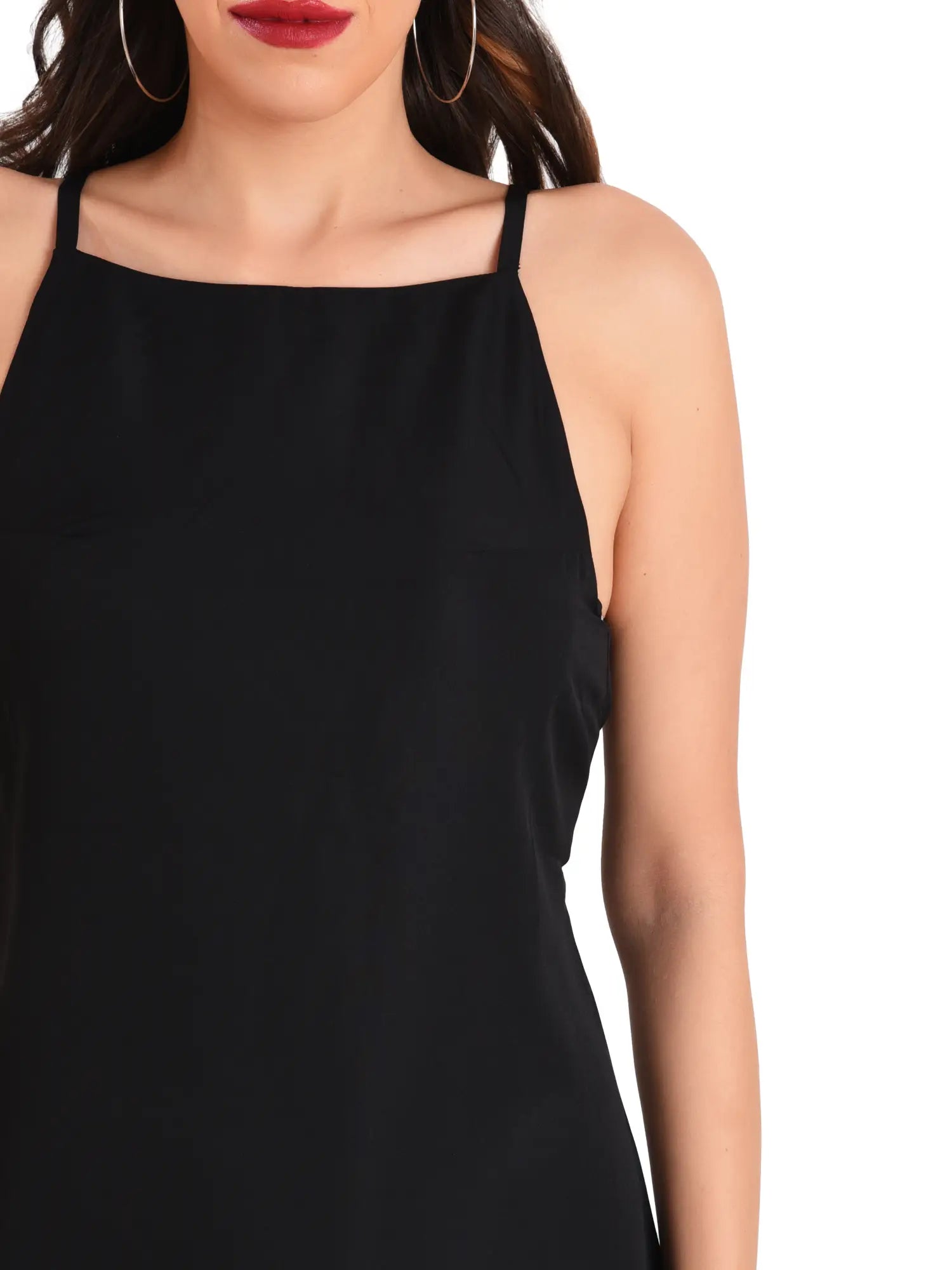 sleeveless halter neck mini dress available in 4 colors S to 2XL
