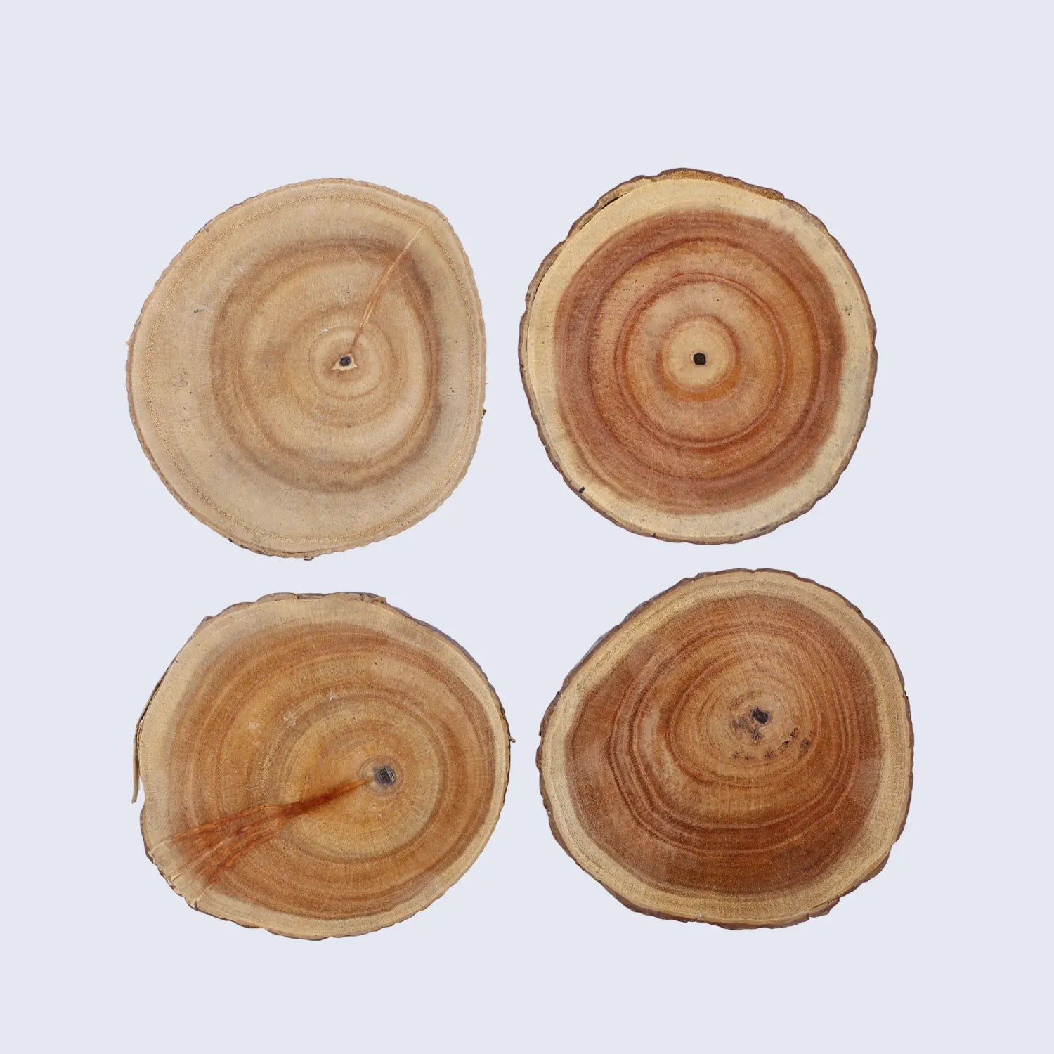 wooden coasters set 4 in 4 inches