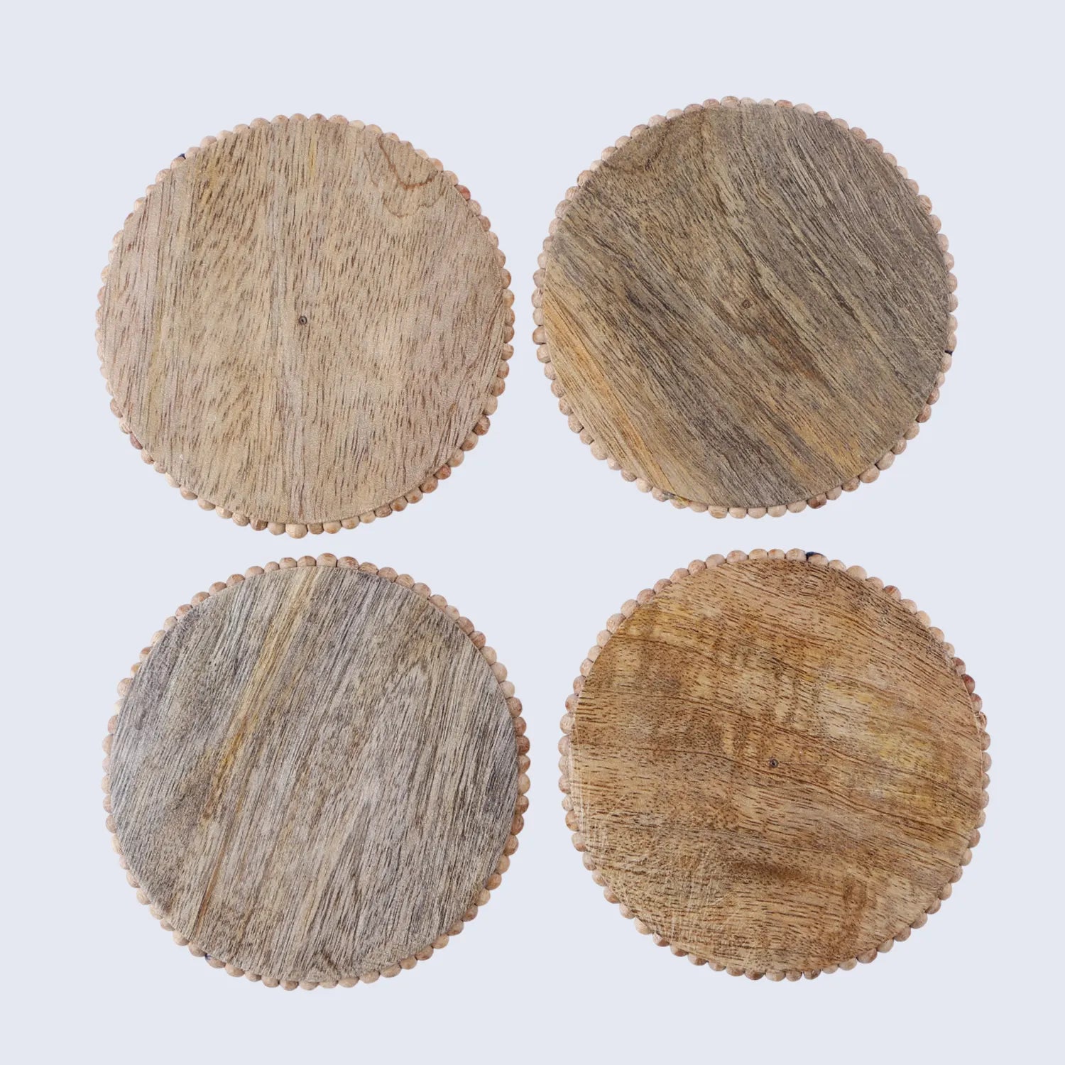 wooden coasters set 4 in 4 inches 3