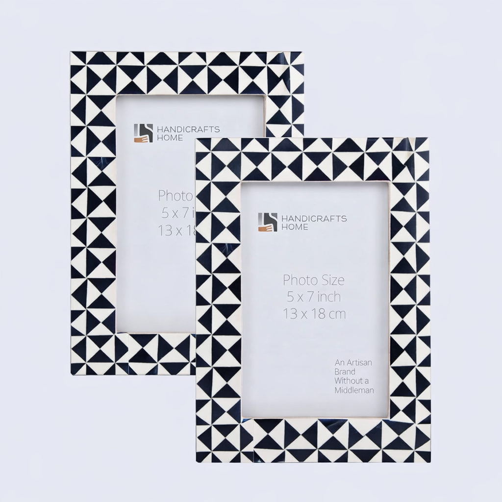 Marquet Indigo Picture Frame Set of 2, 4x6 5x7 8x10 Decor