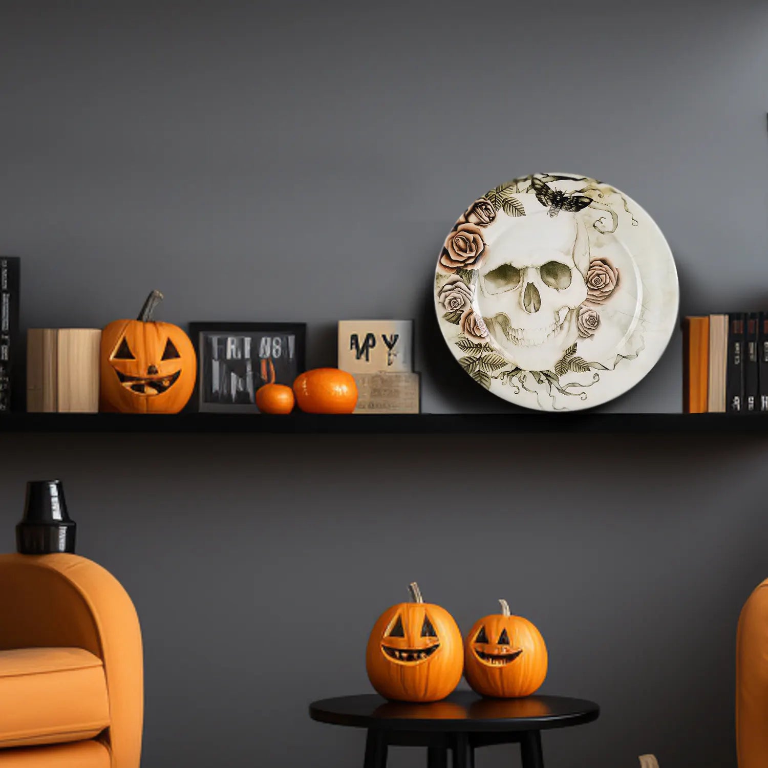handicrafts-home-halloween-skull-roses-decorative-wall-plate-cream
