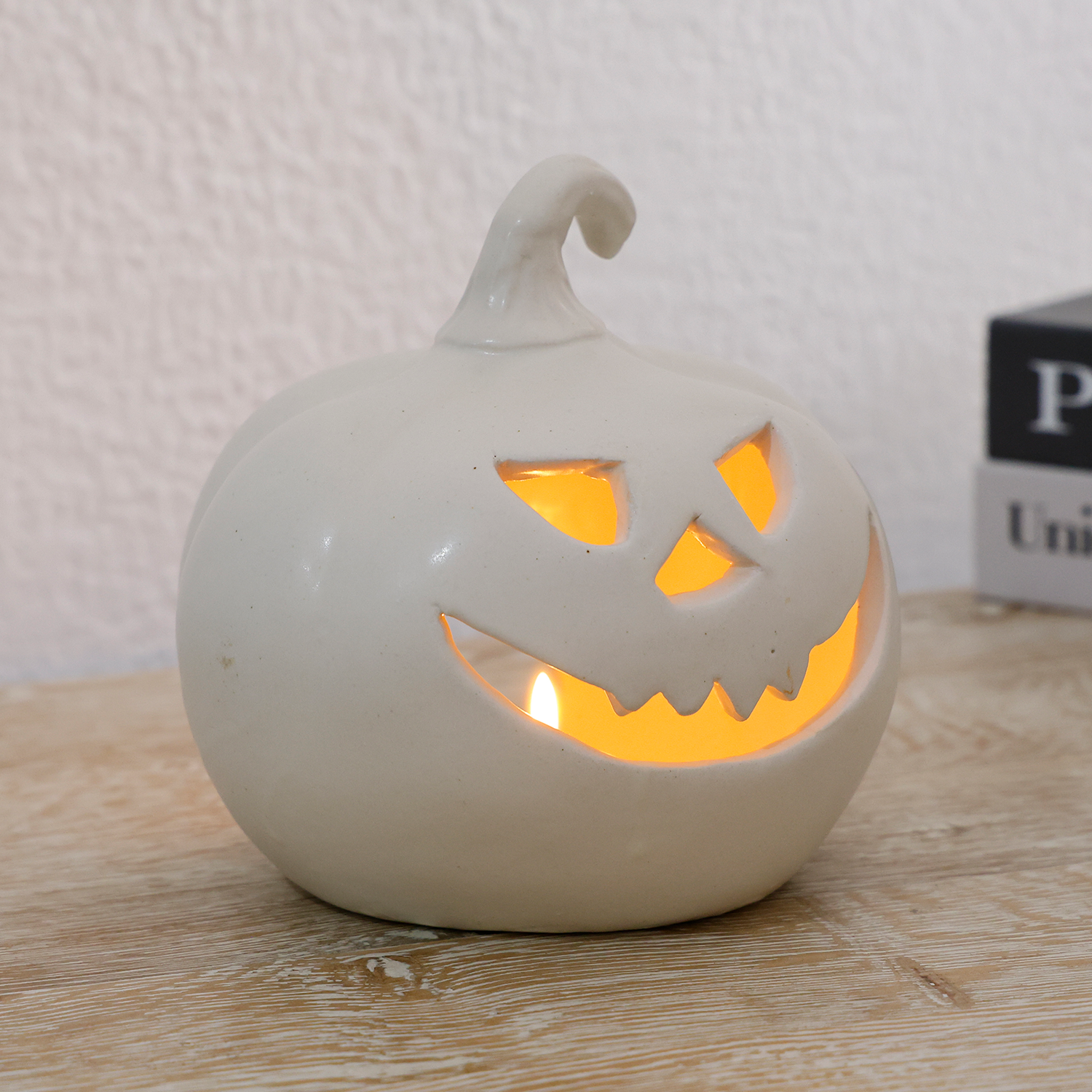 Halloween Spooky Tabletop Decor Ceramic Pumpkin