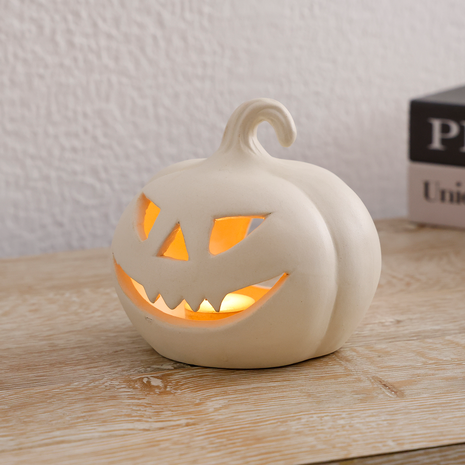 Halloween Spooky Tabletop Decor Ceramic Pumpkin