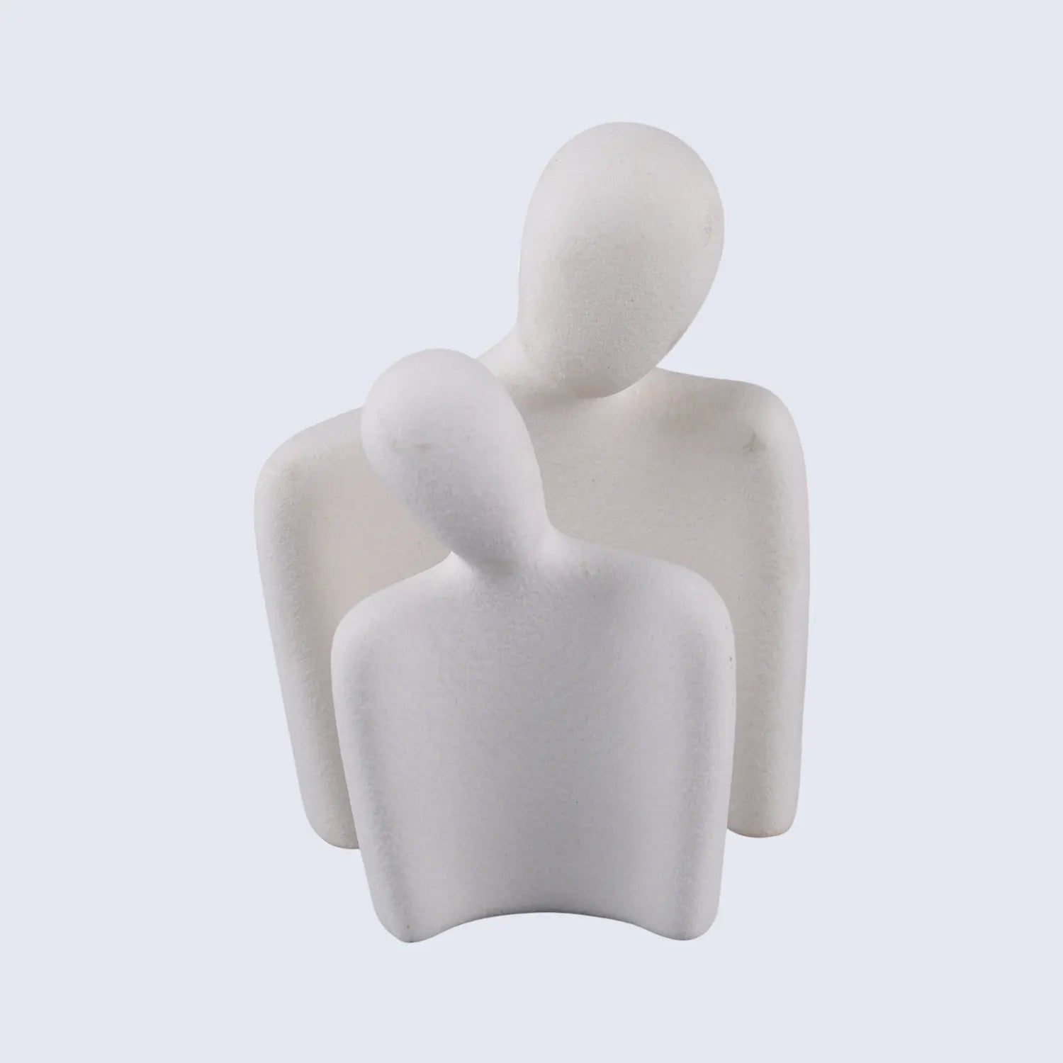 leanity set of 2 matte white face figurines modern ceramic home decor gift