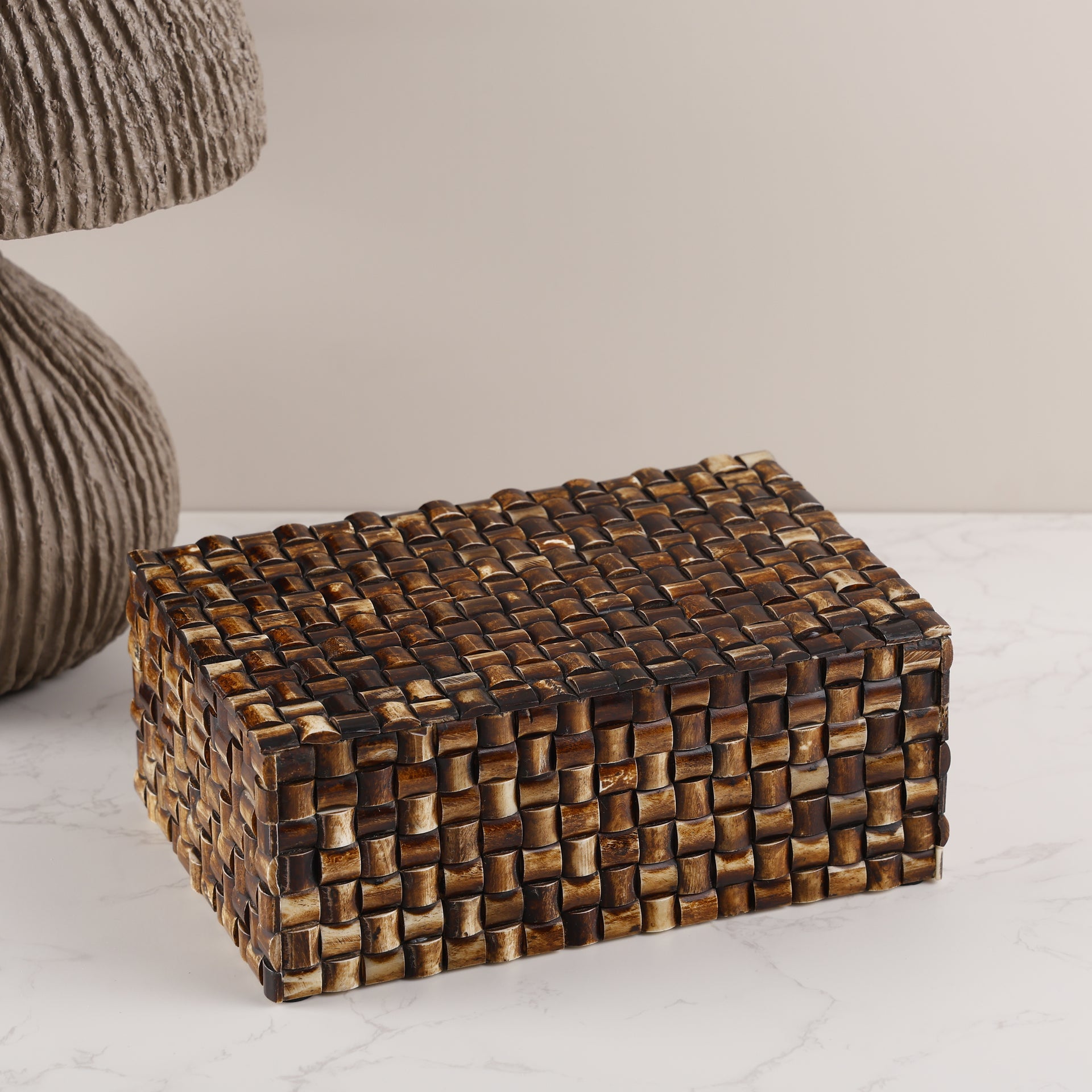 Decorative Bone Inlay Box Mekong Chai Collection Bone Inaly, 2 sizes