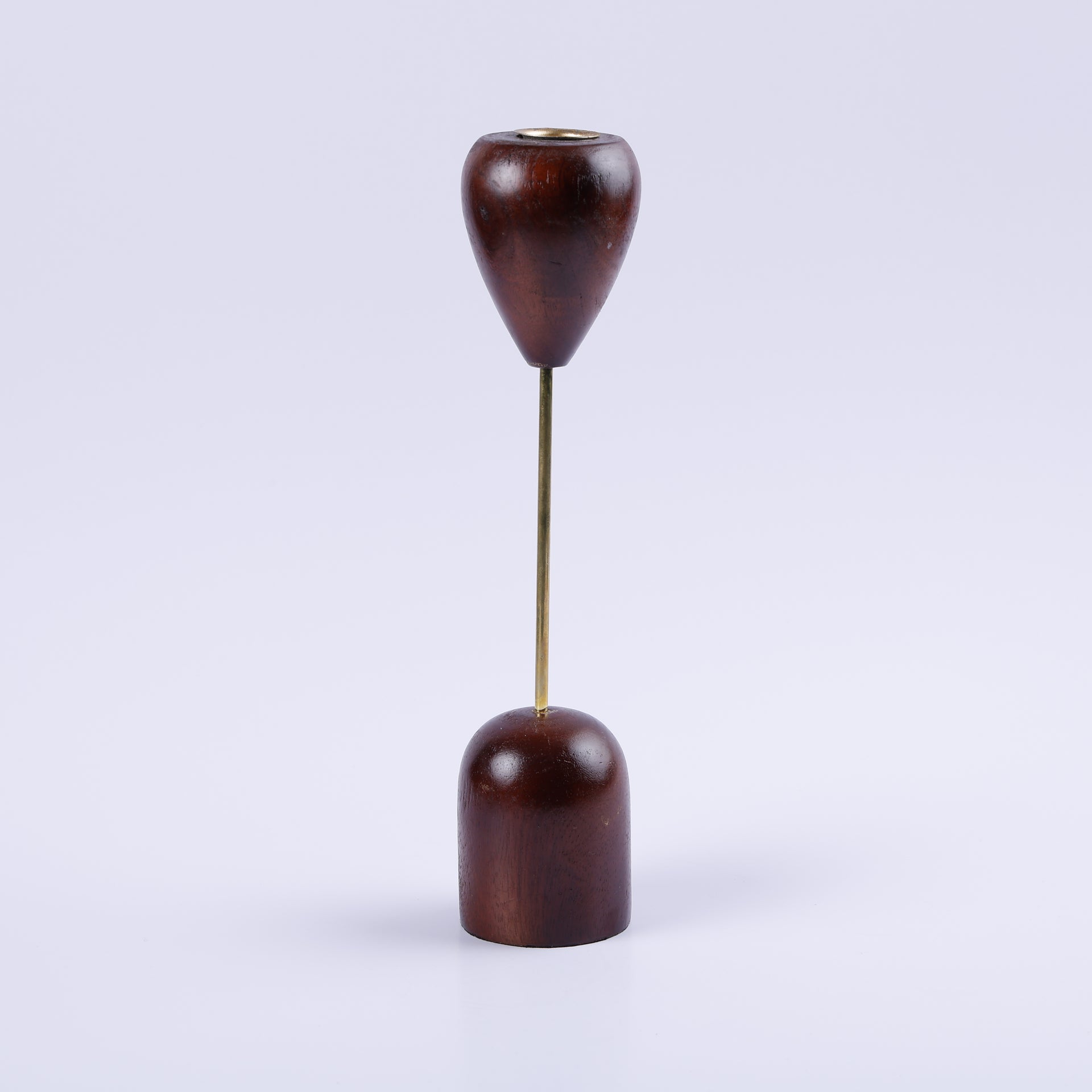 wooden taper candle holder set of 3 chill brown stand