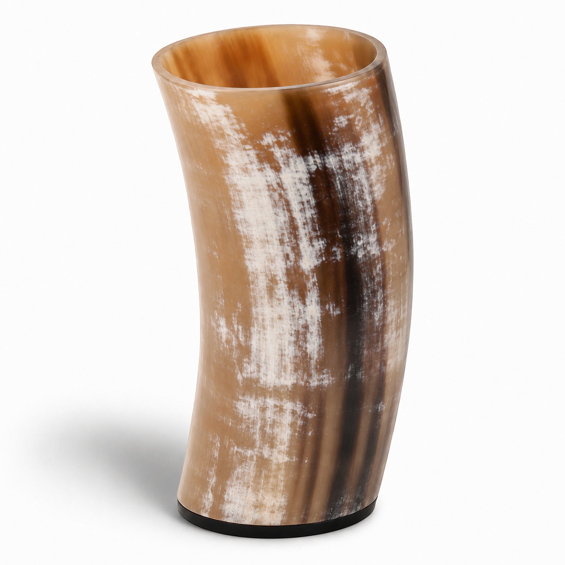 Viking Drinking Horn Glass Handmade Whiskey Cup - 6”