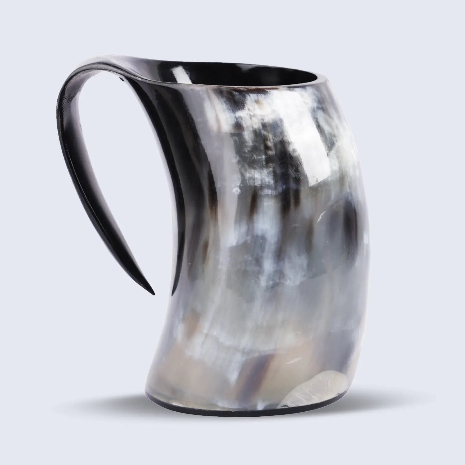 Horn Mug Natural Ox Horn Drinking Cup Holds Up to 24-27 oz