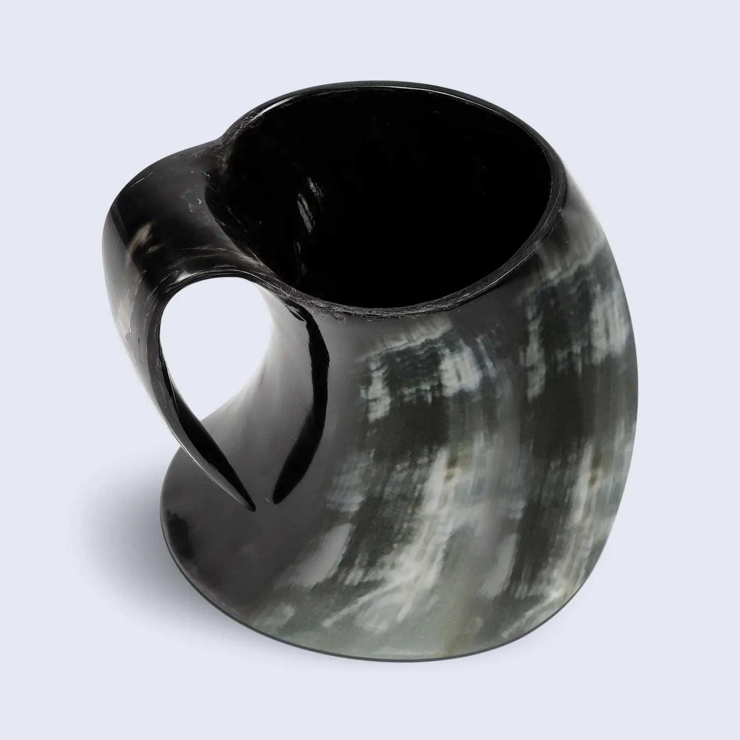 Horn Mug Natural Ox Horn Drinking Cup Holds Up to 24-27 oz