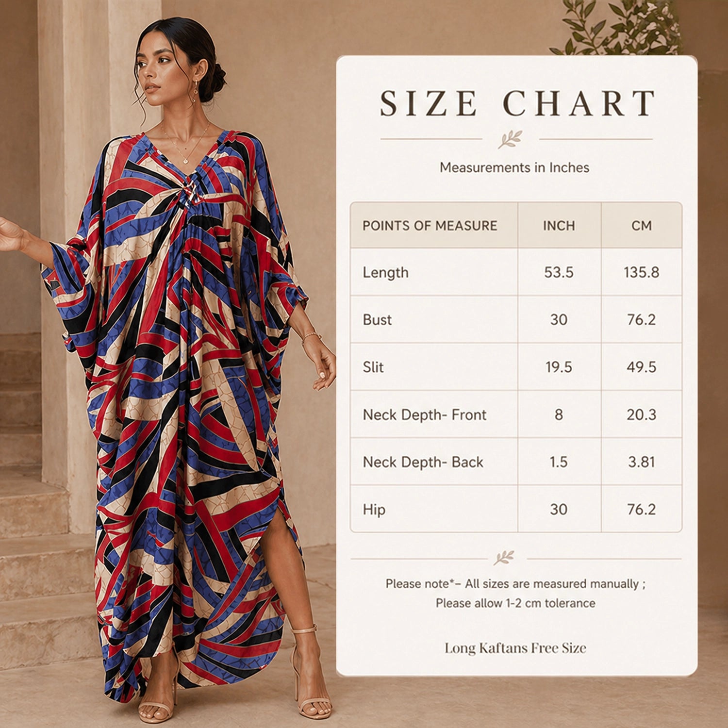 kaftan summer dresses braided v-neck multicolor S to 3XL