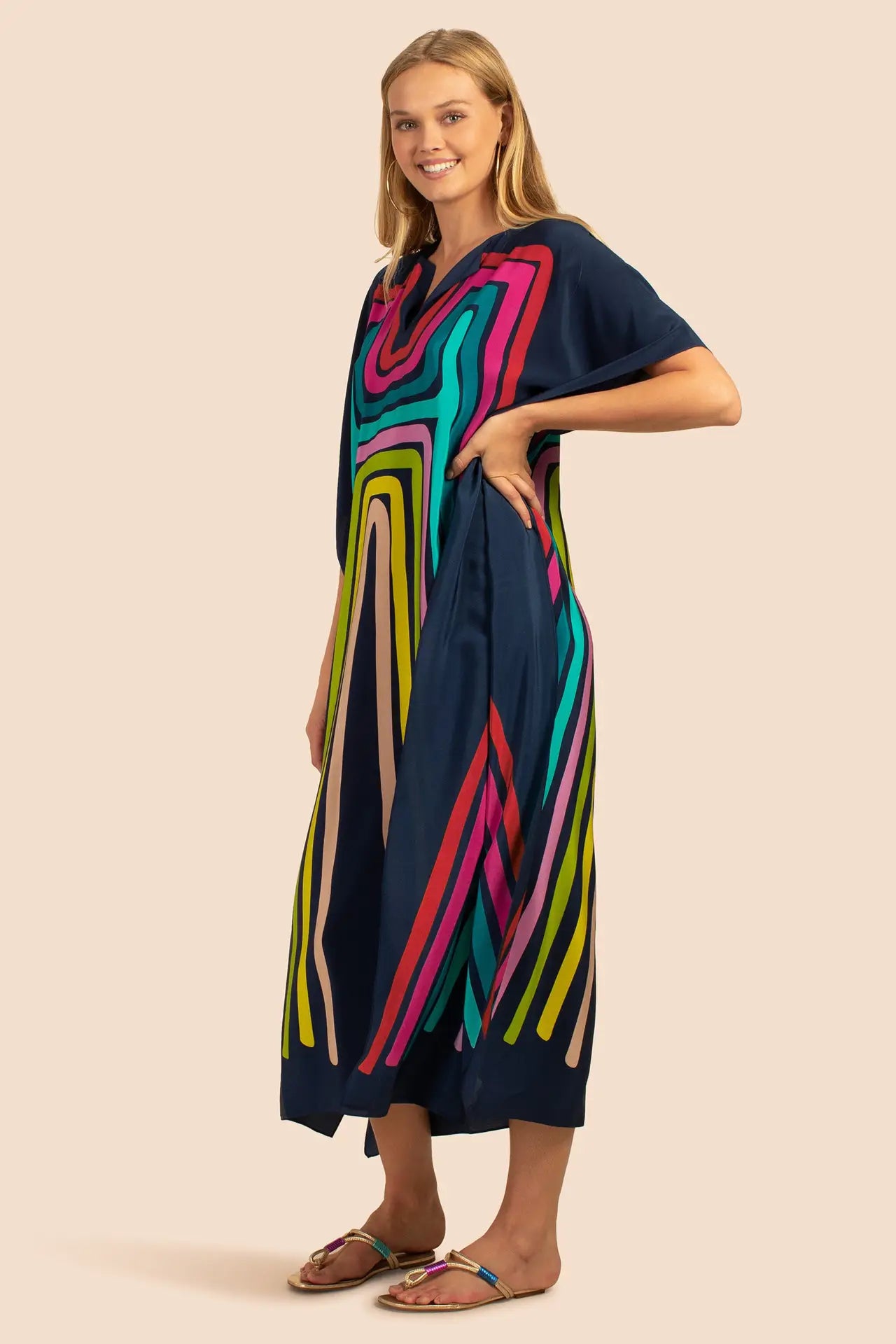 kaftan summer dresses split neckline black s 3xl