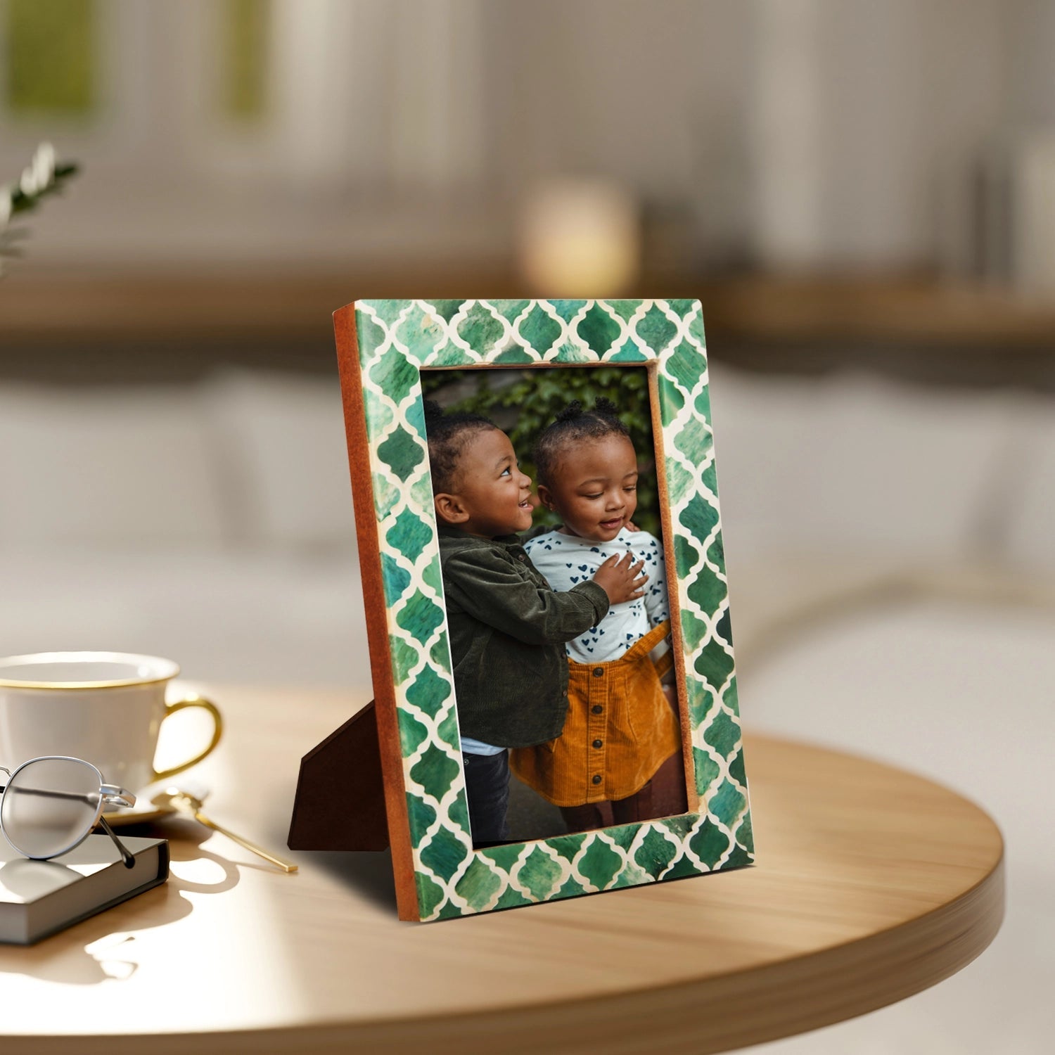 Casablanca Verde Resin Inlay Picture Frame Set 2
