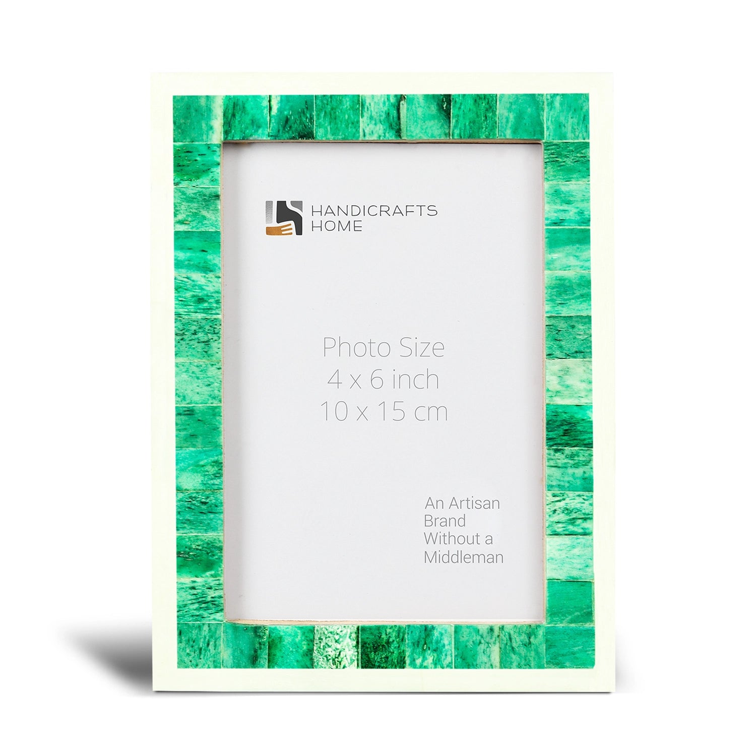 Picture Frame Mosaic Collection Bone Inlay Green & White – 3 sizes
