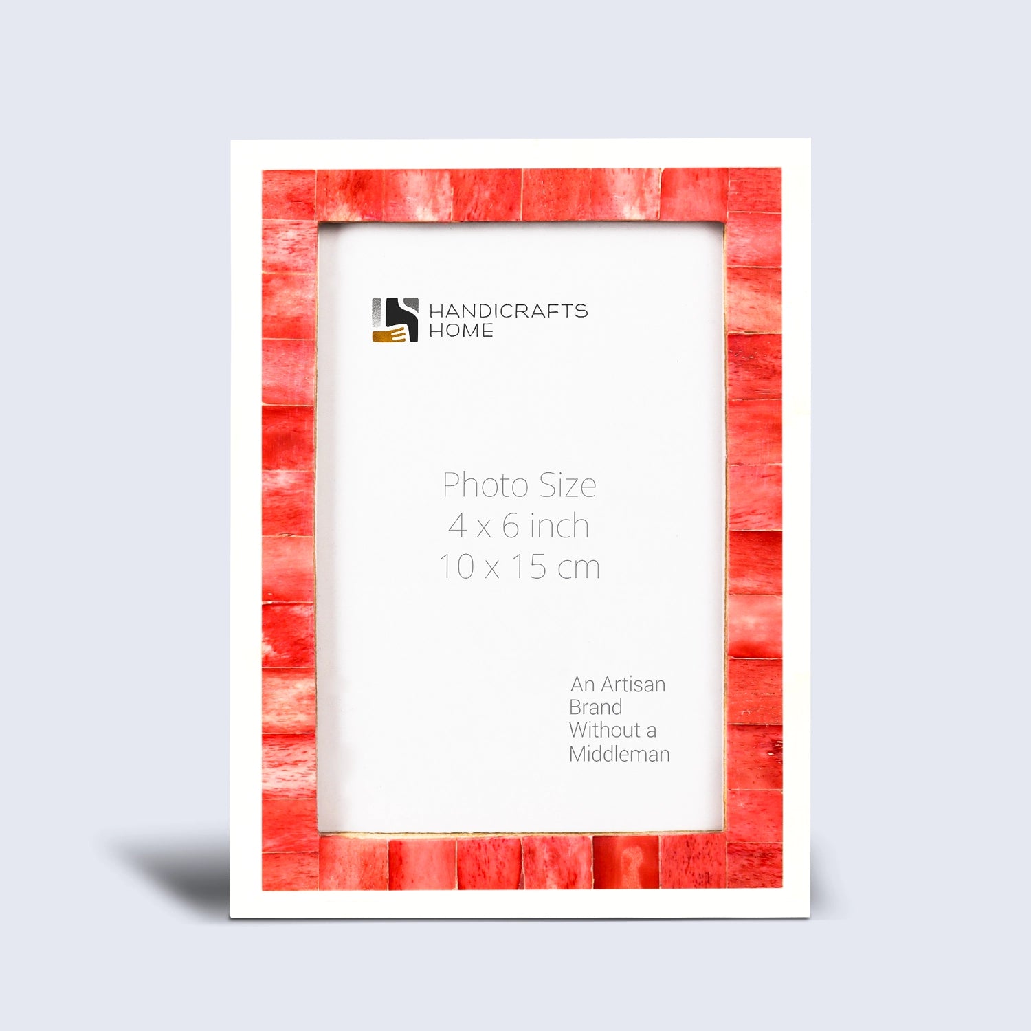 Picture Frame Mosaic Collection Bone Inlay Red & White- 3 Sizes