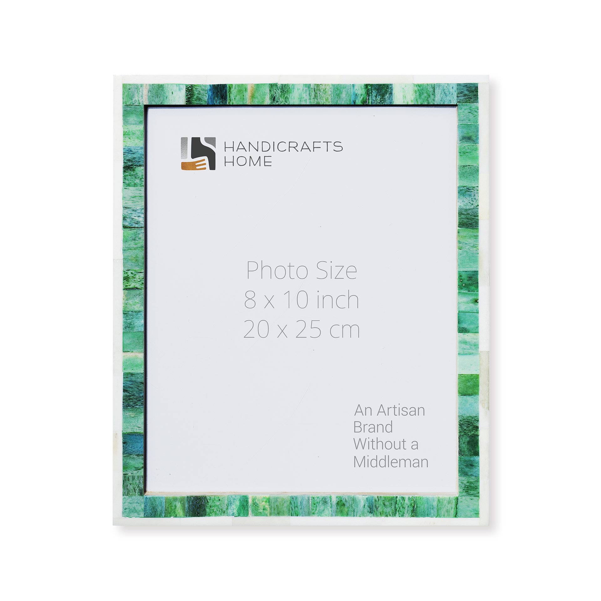 Picture Frame Mosaic Collection Bone Inlay Green & White – 3 sizes