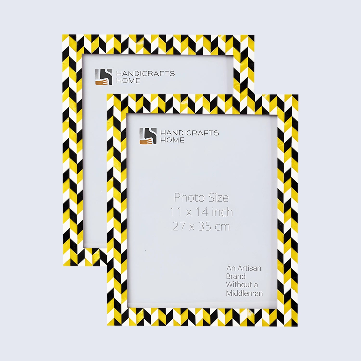 Marquet Artemis Resin Inlay Poster Frame, Black & Yellow, 2 Sizes (Set of 2)