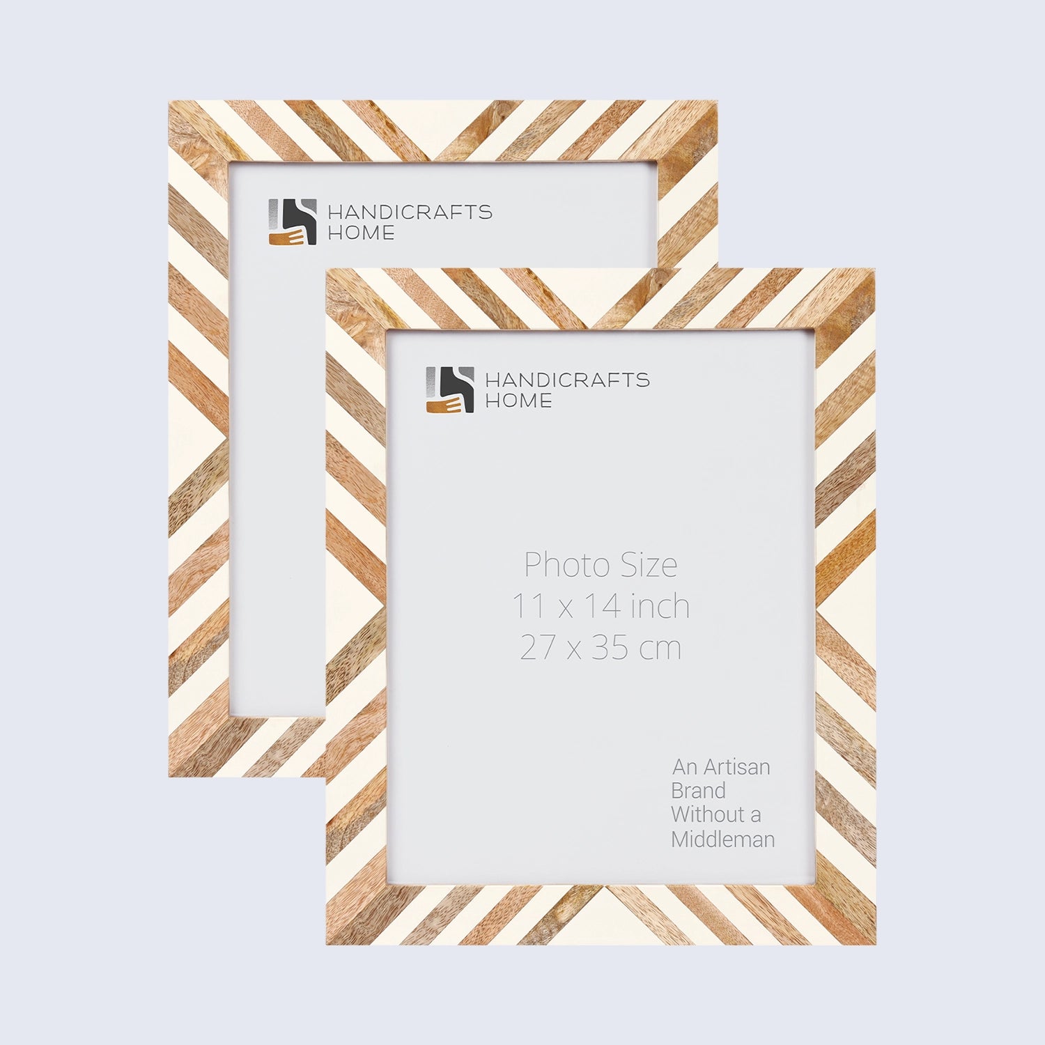 Poster Frames Marquet Chevron Pattern Resin Inlay Collection, 5 sizes (Set of 2)