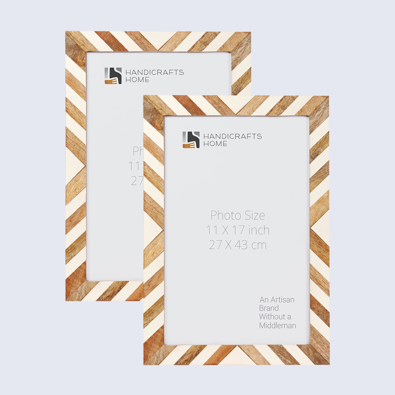Picture Frames Marquet Chevron Resin inlay Collection in 8 sizes Pack of 2