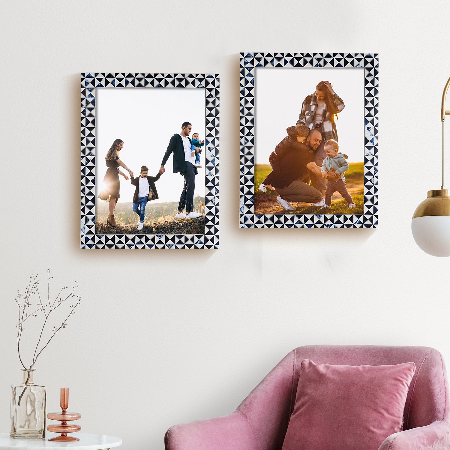 Marquet Indigo Poster Frame Set of 2 Decor, 5 Sizes