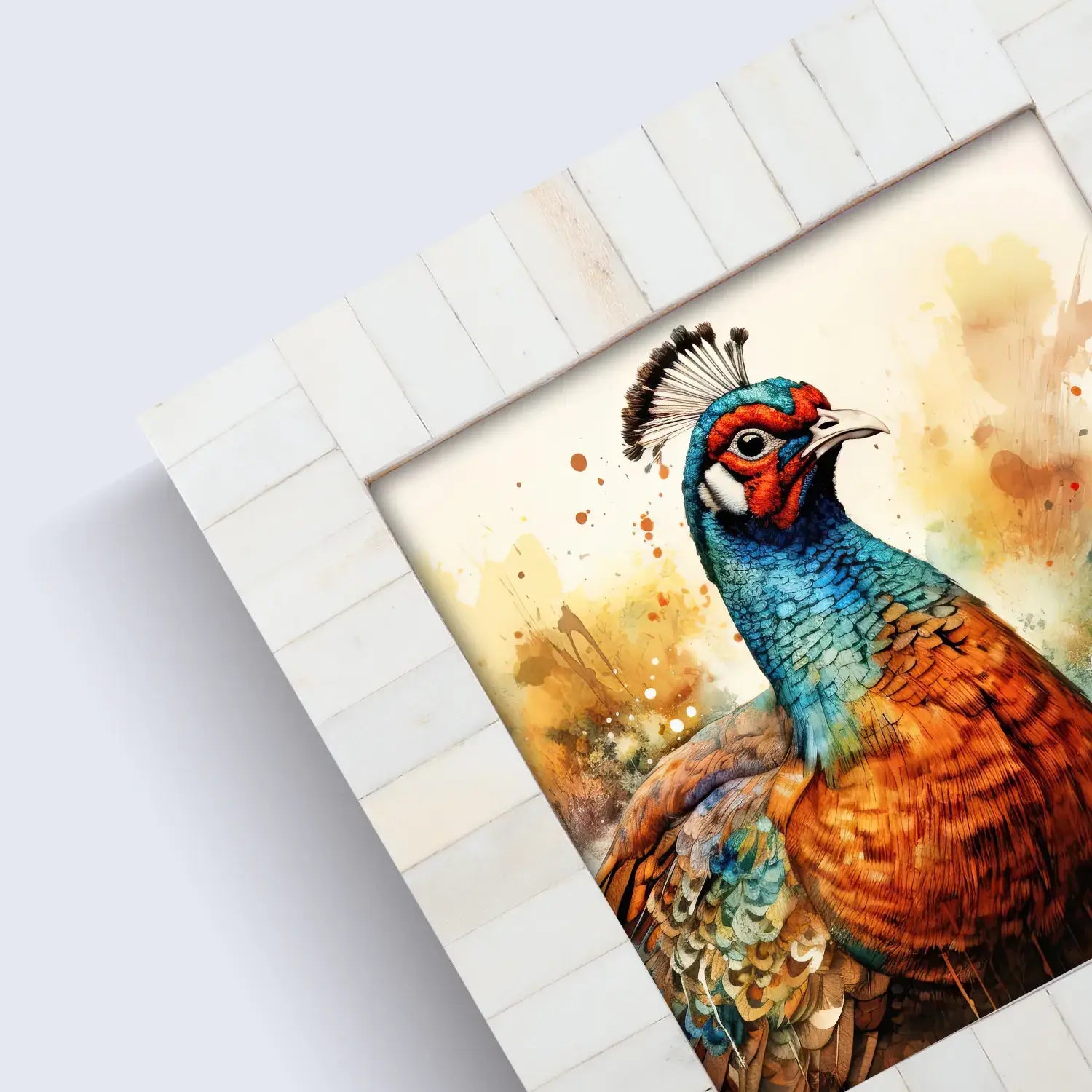 Poster Frames Classic Bone Inlay Collection, White, 12" x 12"