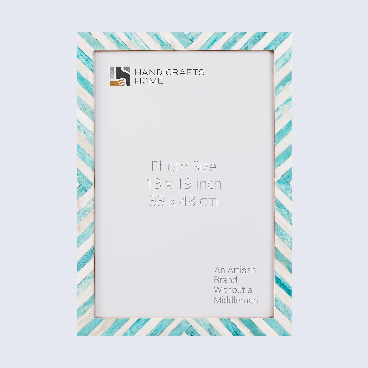 Chevron Collection, Bone Inlay, Green, 23 Sizes