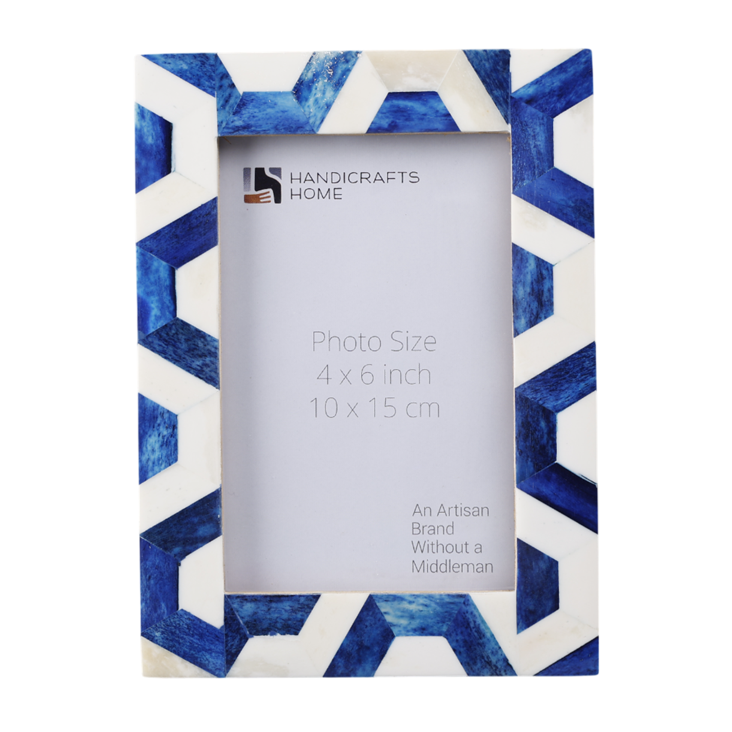 HEX-BLUE Bone Inlay Home Decor Gift Picture Frame 4x6 & 5x7
