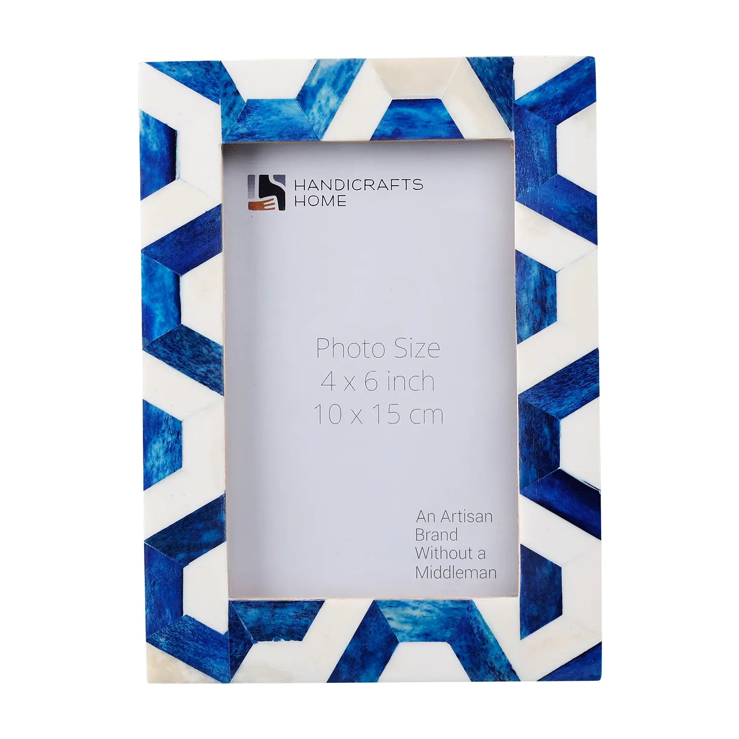 HEX-BLUE Bone Inlay Home Decor Gift Picture Frame 4x6 & 5x7